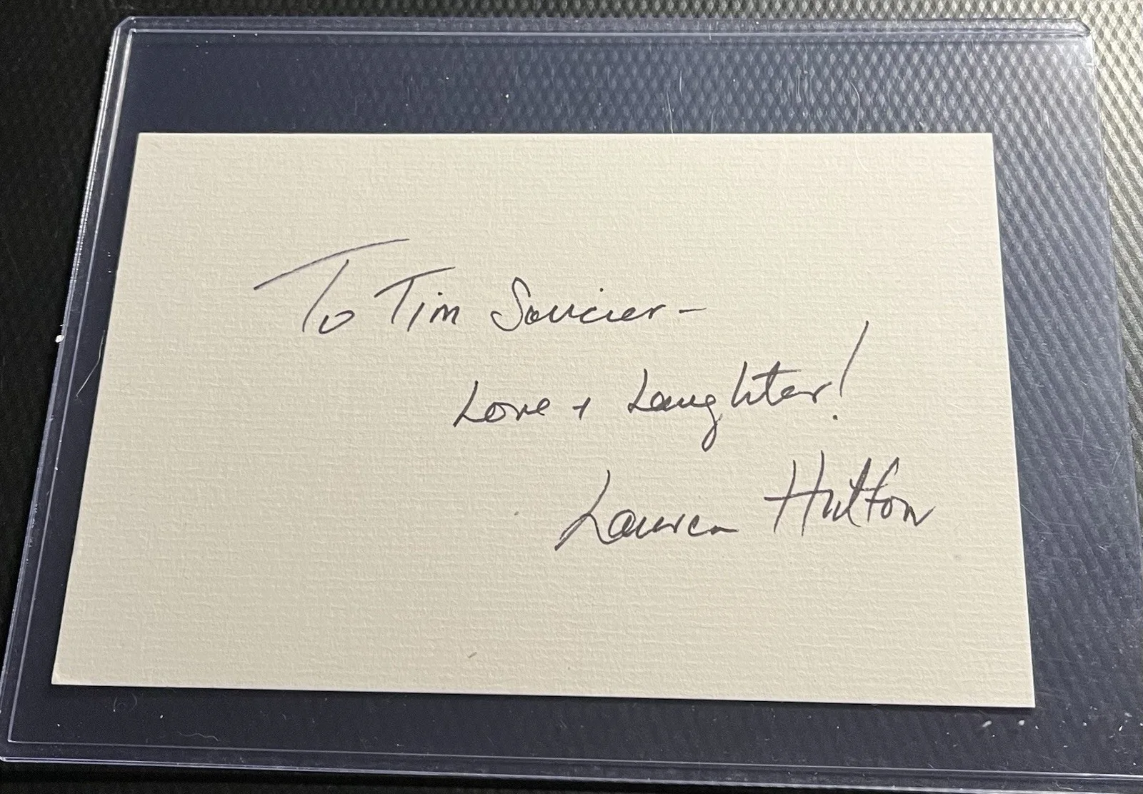 Lauren Hutton Actress, Model Signed Index Card Autograph w/ COA & Top Loader, image 2
