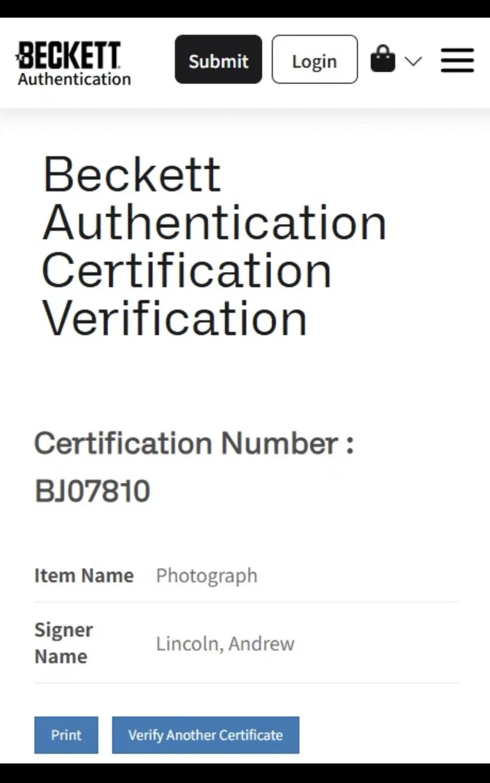 BAS COA ANDREW LINCOLN SIGNED 8x10 PHOTO BECKETT, изображение 3