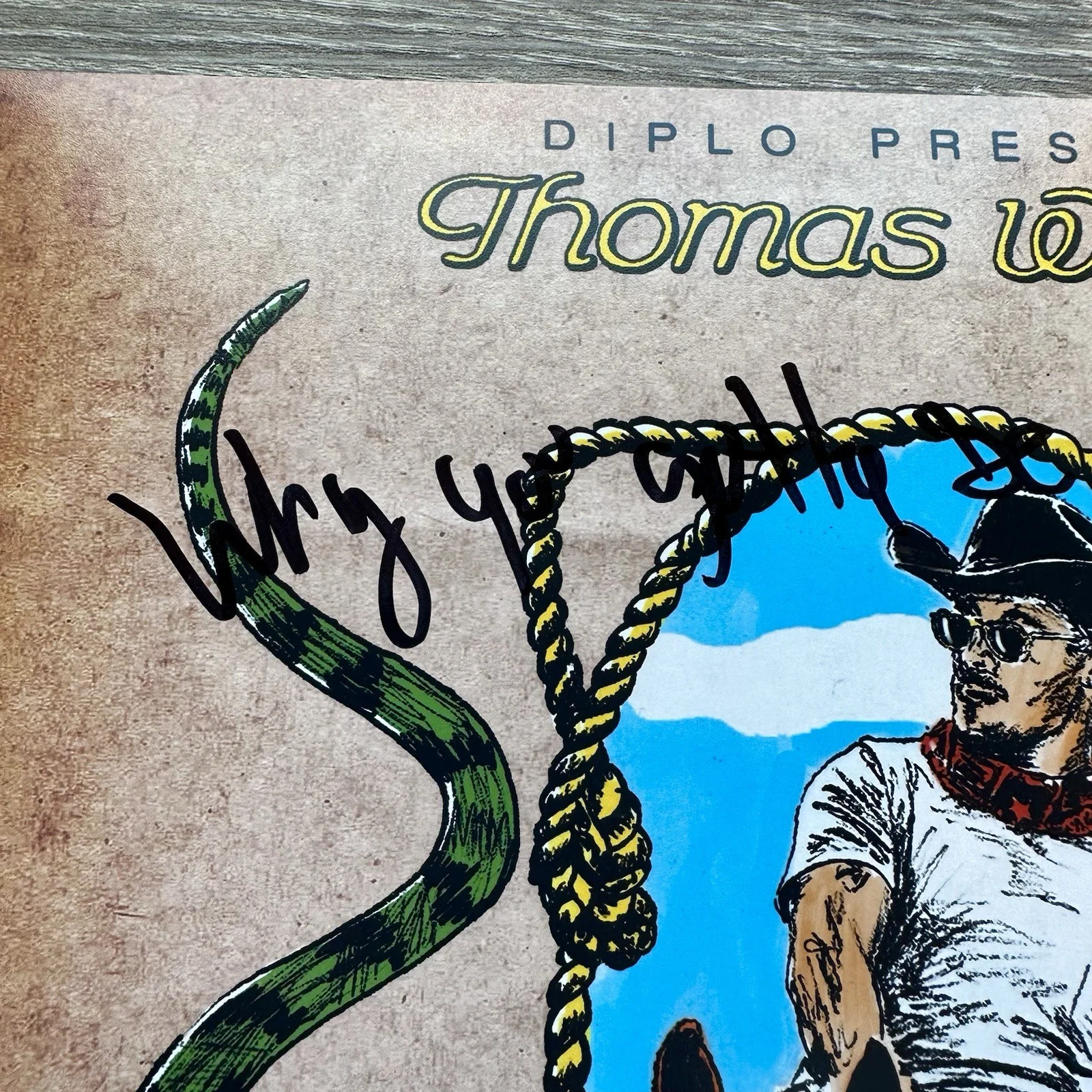 Diplo Autographed Snake Oil Album 12x12 Print Signed JSA Heartless Morgan Wallen, изображение 2