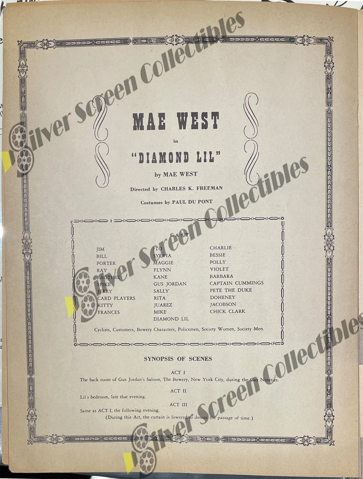 Mae West - Diamond Lil (1949) - Signed -, image 3