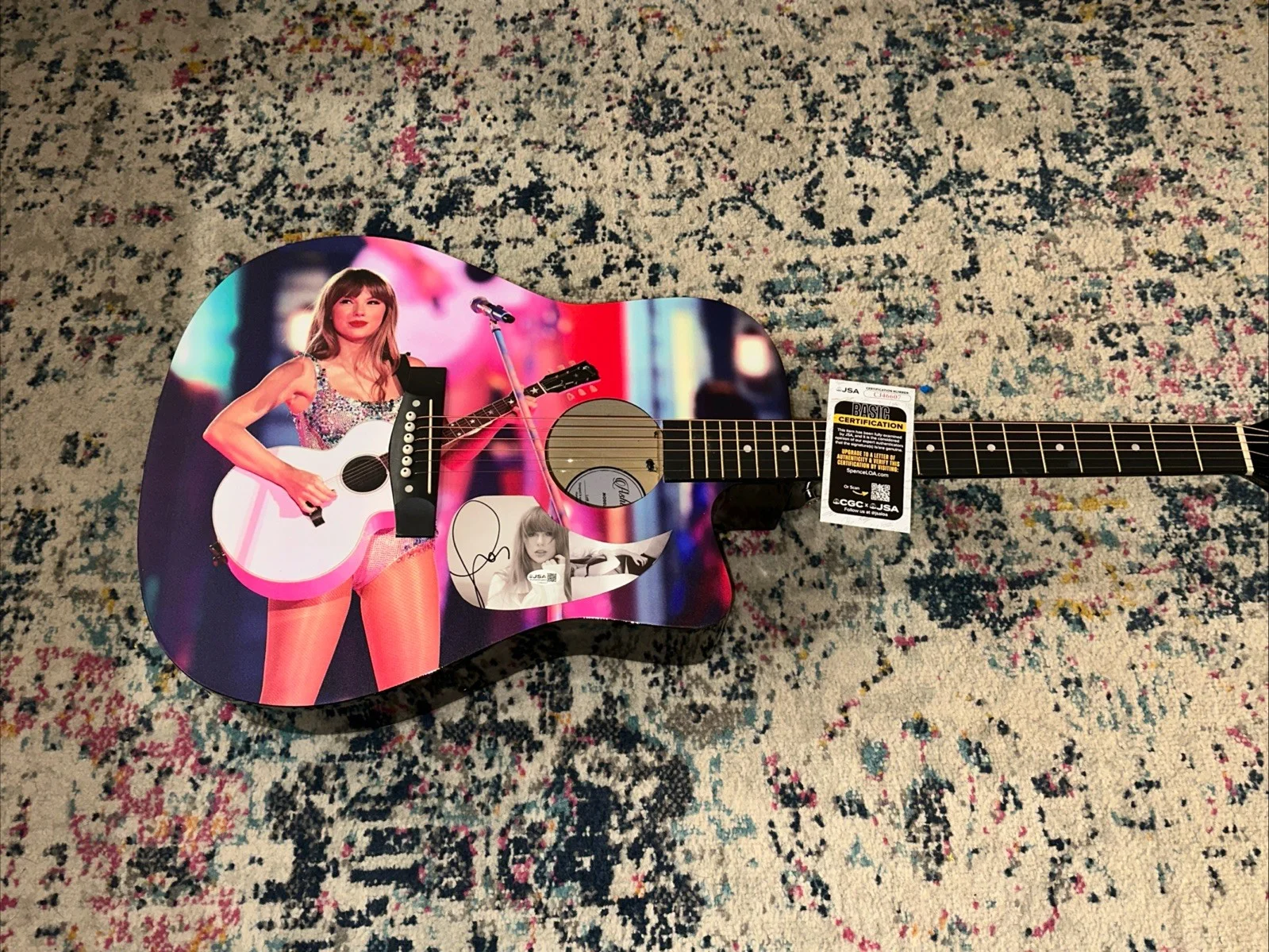 🚨 TAYLOR SWIFT Signed CUSTOM FULL SIZE Acoustic Guitar Country JSA FAST SHIP, изображение 3