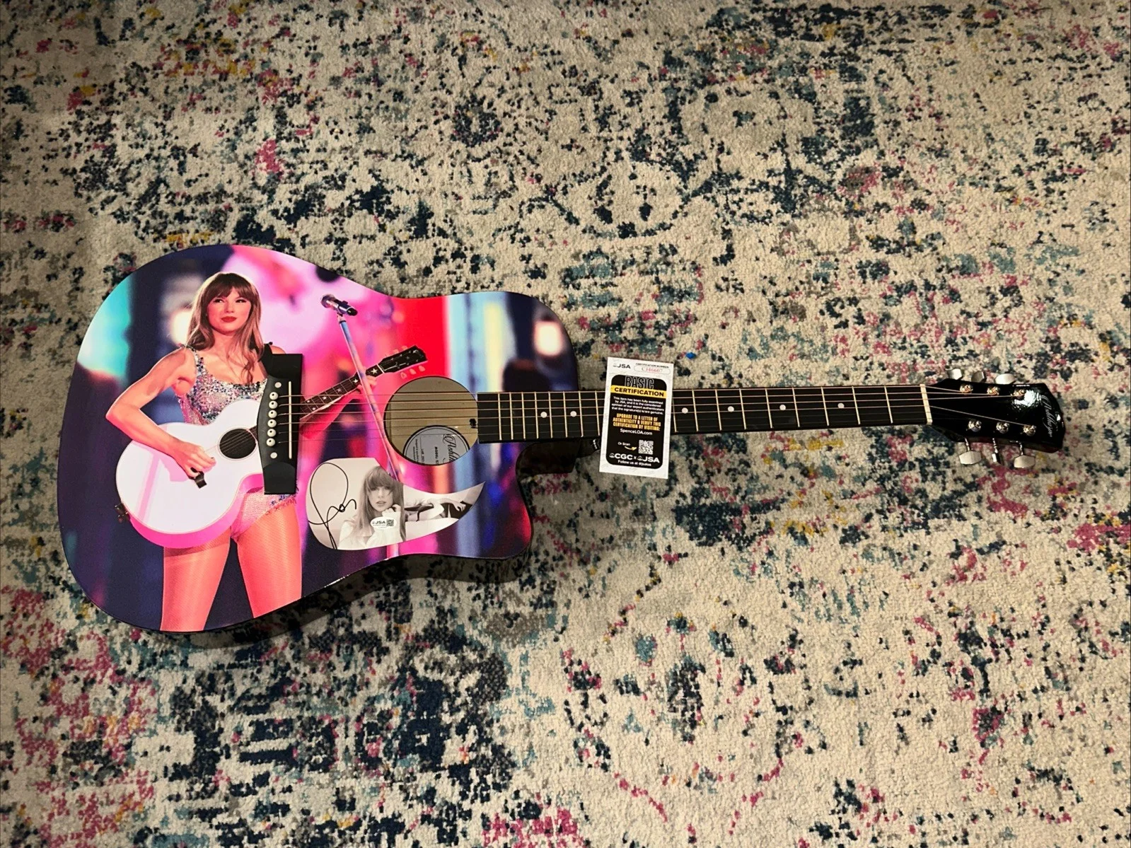 🚨 TAYLOR SWIFT Signed CUSTOM FULL SIZE Acoustic Guitar Country JSA FAST SHIP, изображение 4