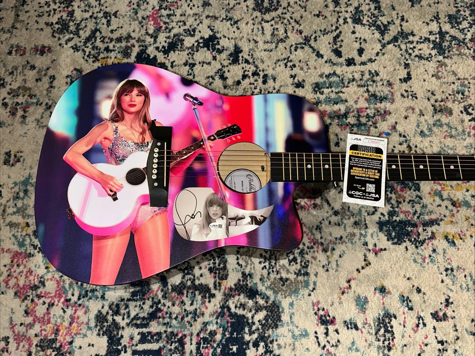 🚨 TAYLOR SWIFT Signed CUSTOM FULL SIZE Acoustic Guitar Country JSA FAST SHIP, изображение 5