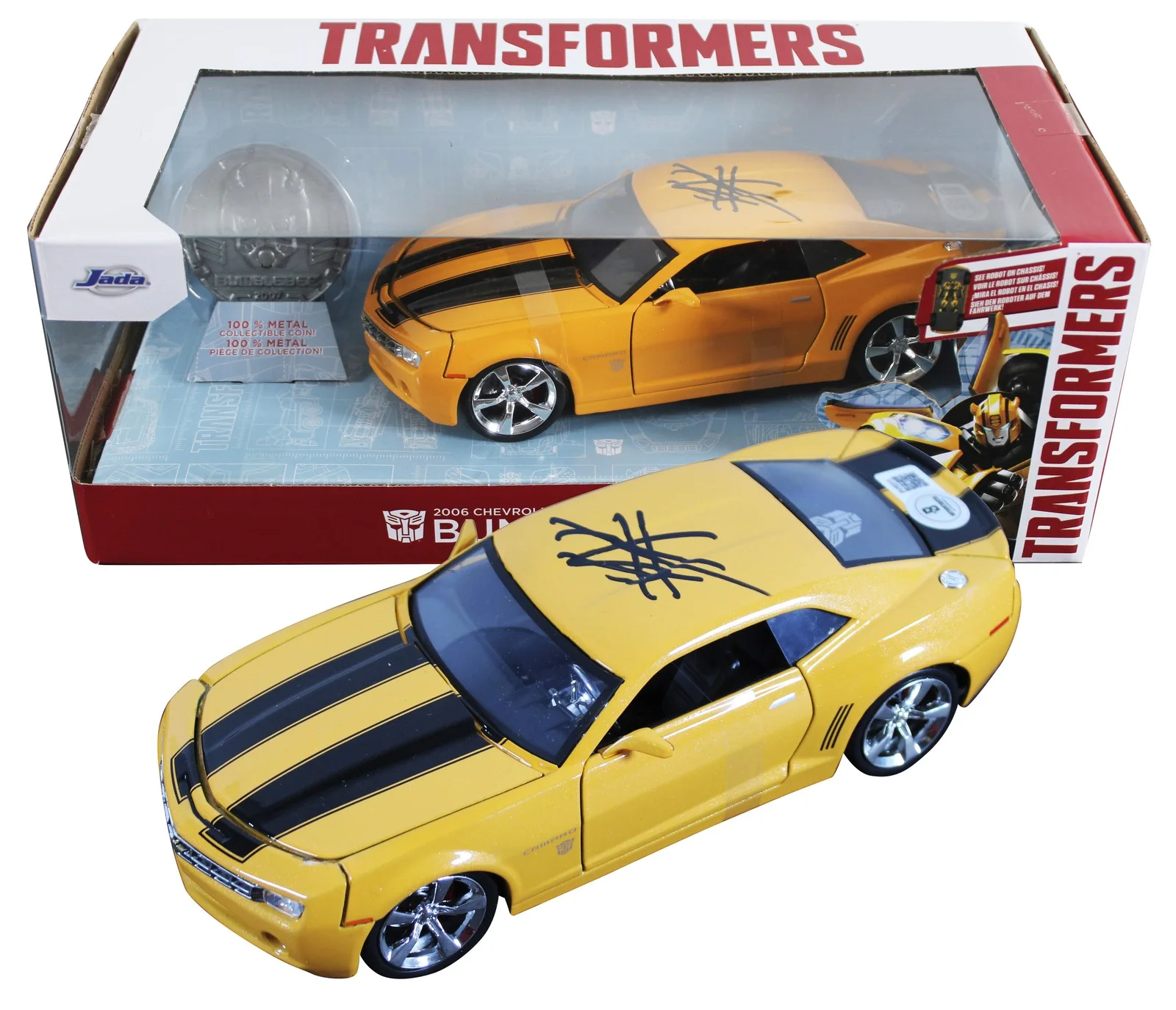 Shia LaBeouf — Shia LaBeouf Transformers Signed 2006 Chevrolet Camaro 1:24 Die Cast Car BAS