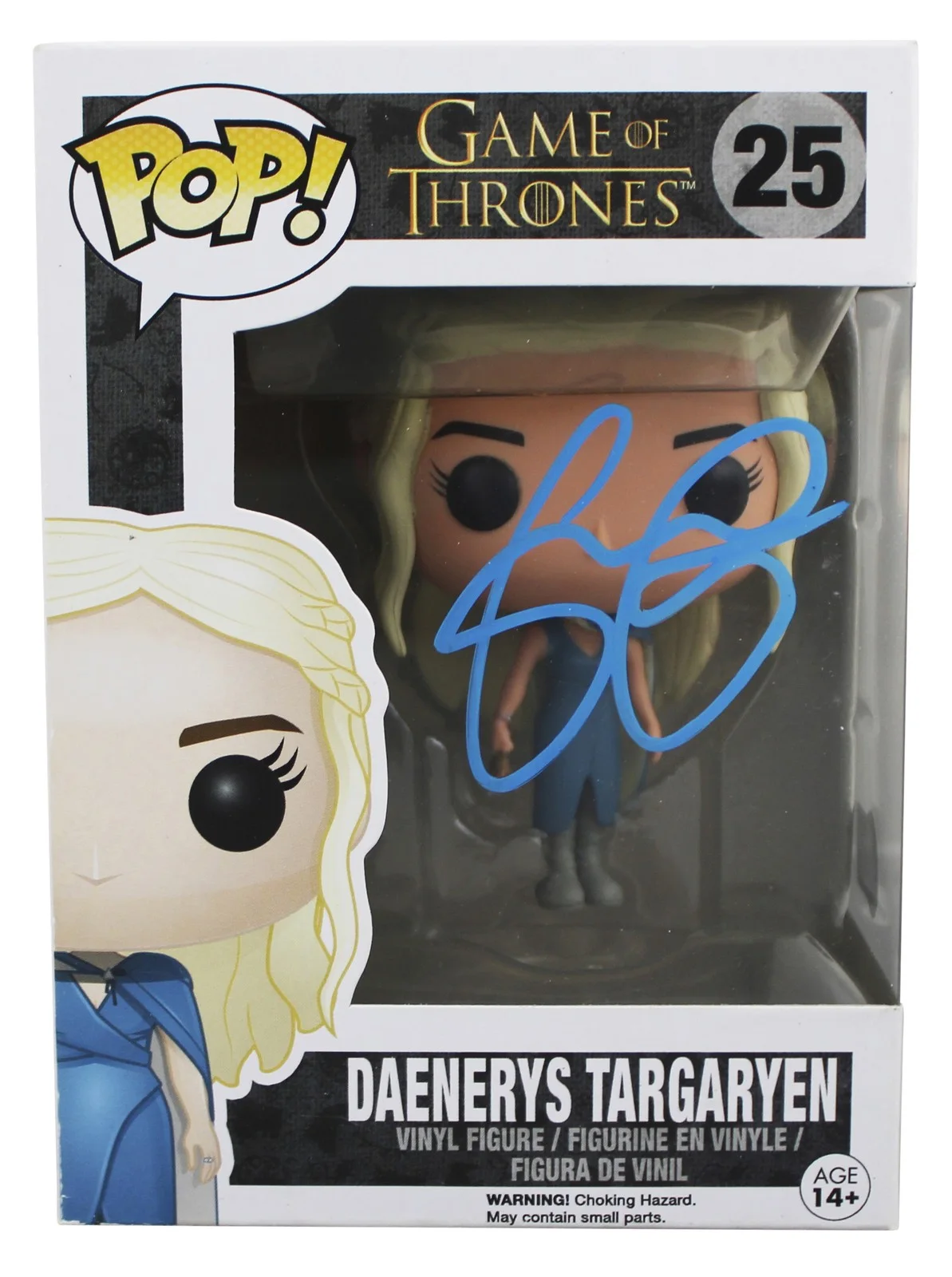 Emilia Clarke — Emilia Clarke Game of Thrones Signed Daenerys #25 Funko Pop Figure BAS #BS73921
