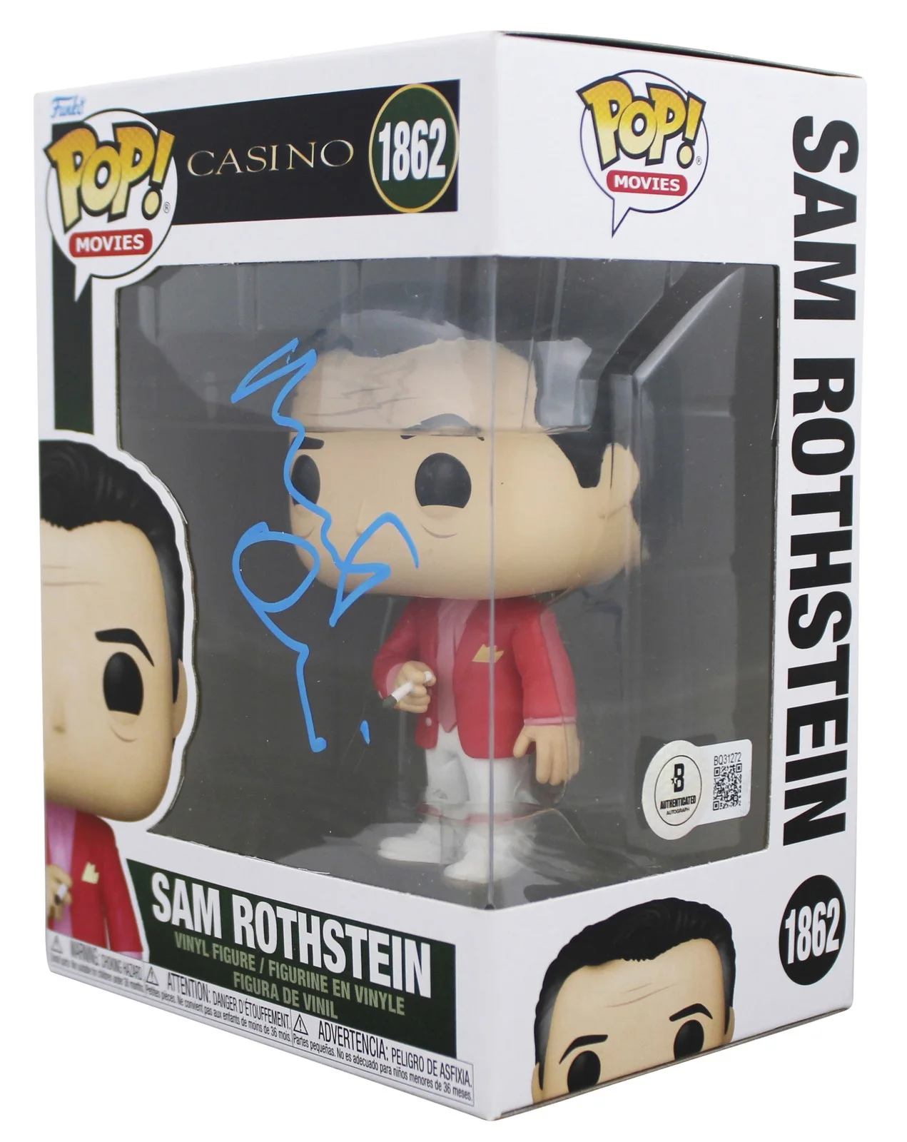 Robert De Niro — Robert De Niro Casino Signed Sam Rothstein #1862 Funko Pop Vinyl Figure BAS, изображение 2