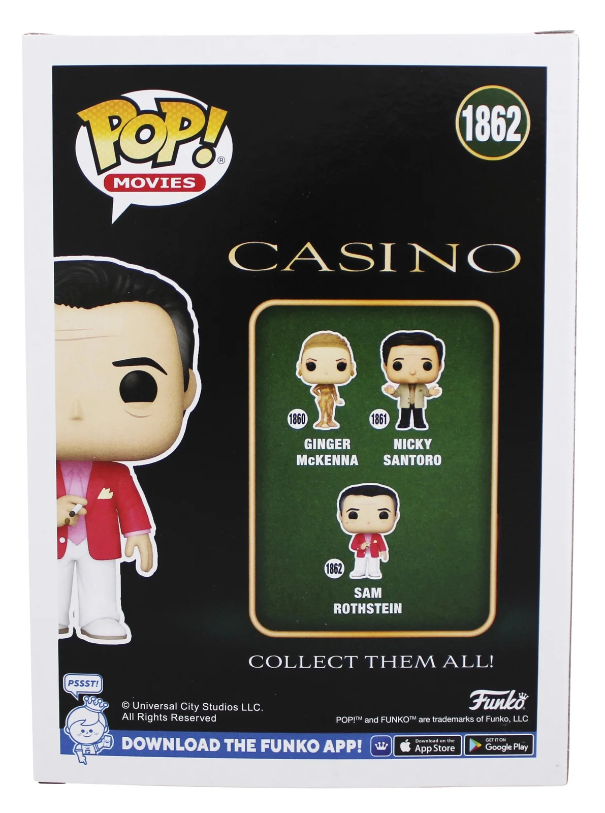 Robert De Niro — Robert De Niro Casino Signed Sam Rothstein #1862 Funko Pop Vinyl Figure BAS, изображение 4