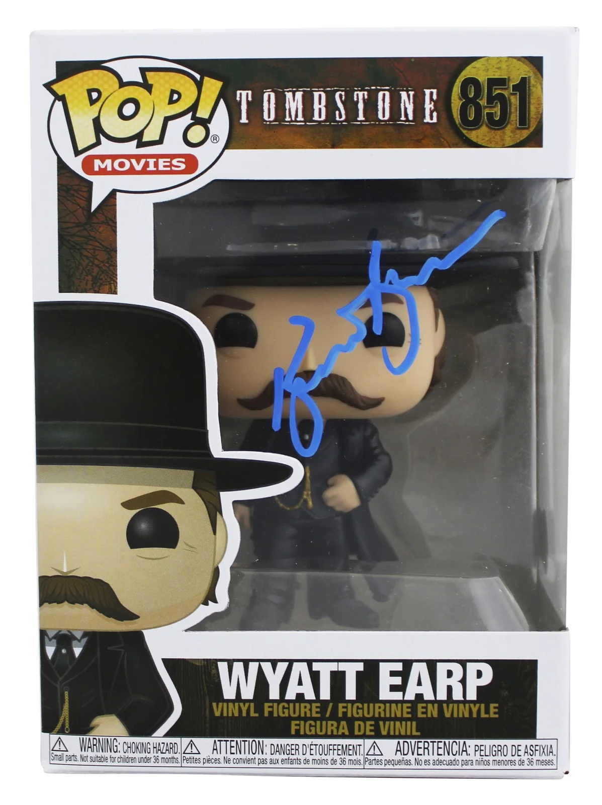 Kurt Russell — Kurt Russell Tombstone Signed Wyatt Earp #851 Funko Pop Figure BAS #BS73867