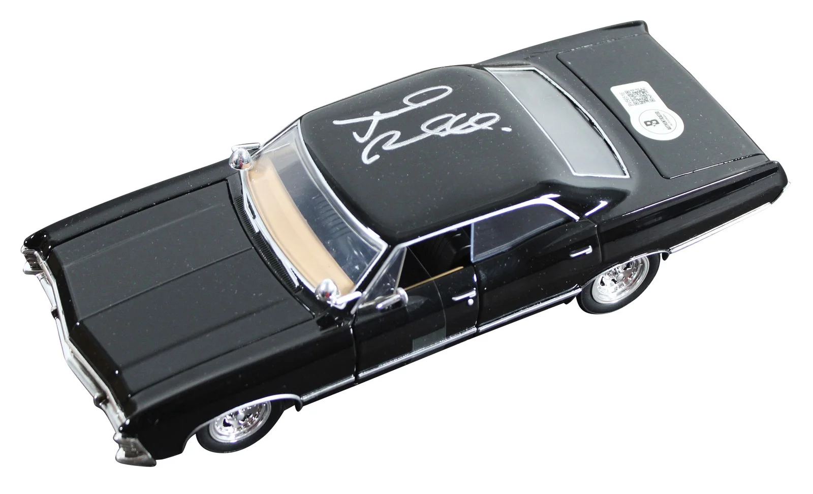 Jared Padalecki — Jared Padalecki Supernatural Signed 1967 Impala 1:24 Die Cast Car BAS #BV56516, изображение 2