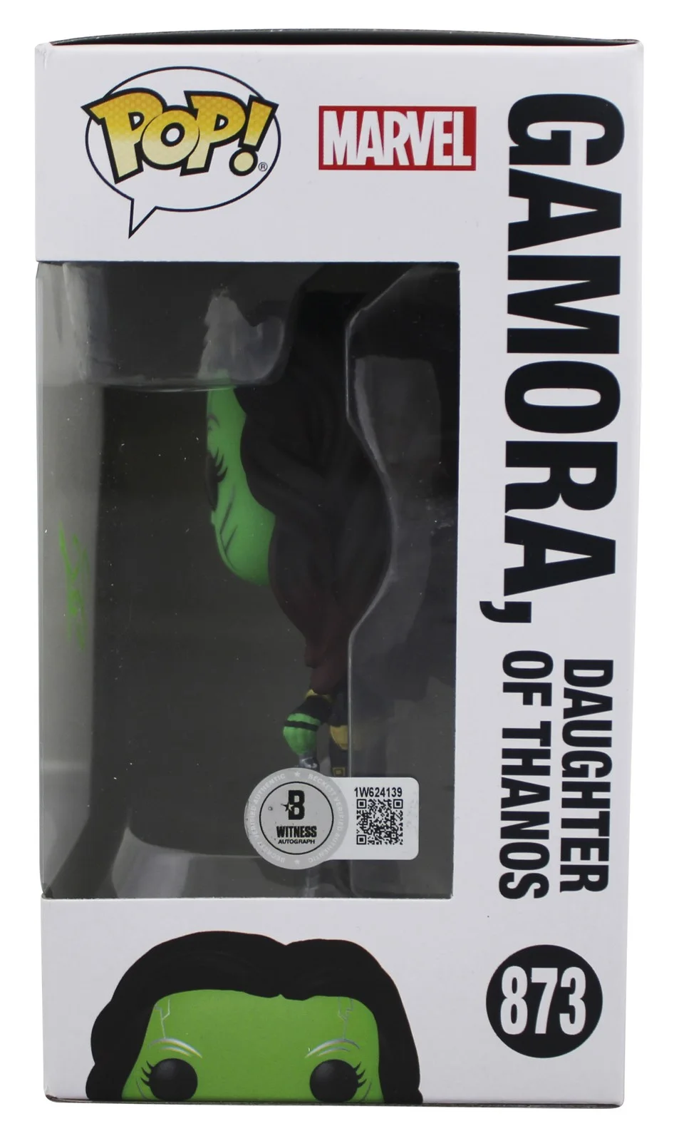 Zoe Saldana — Zoe Saldana GOTG Signed Gamora #873 Funko Pop Vinyl Figure BAS Wit #1W624139, изображение 3