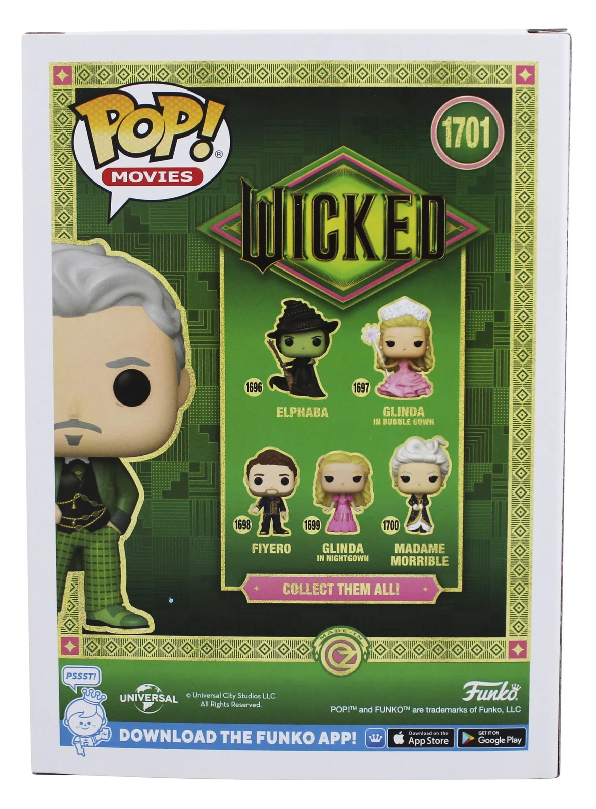 Jeff Goldblum — Jeff Goldblum Wicked Signed The Wizard #1701 Funko Pop Vinyl Figure BAS #BQ59190, image 4