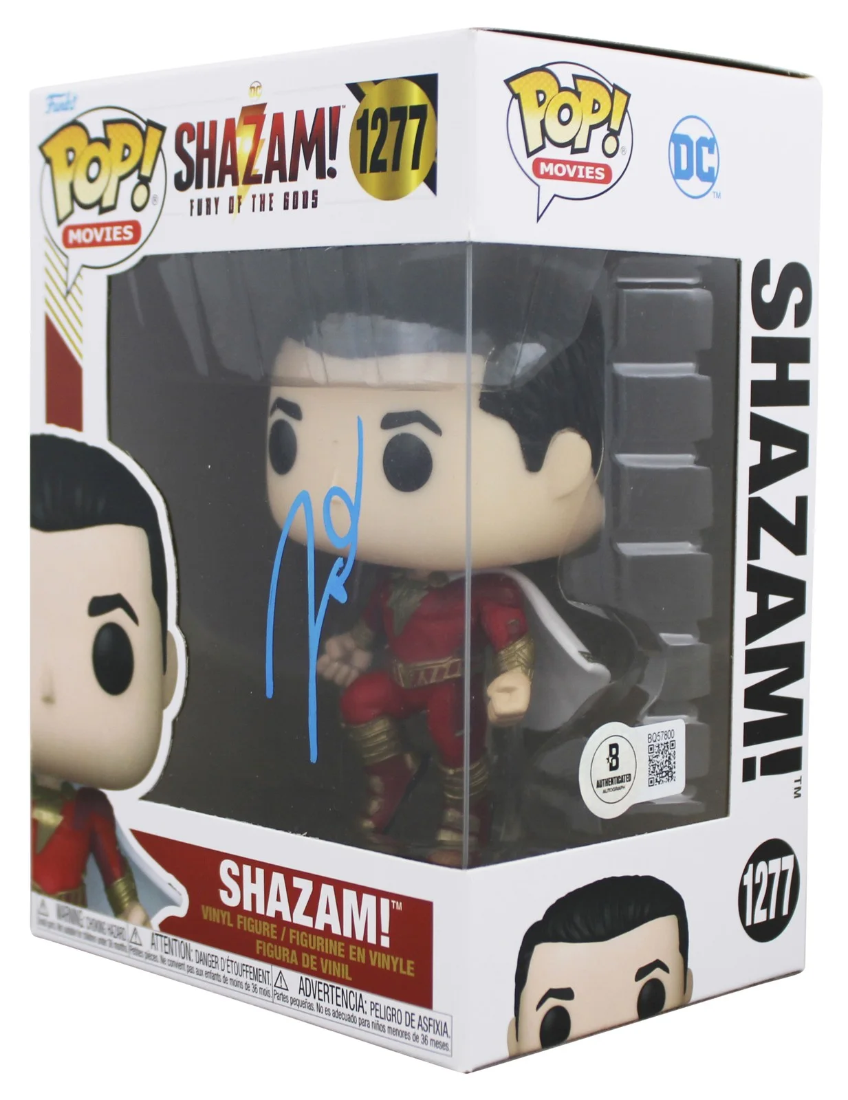 Zachary Levi — Zachary Levi Authentic Signed Shazam! #1277 Funko Pop Vinyl Figure BAS #BQ57800, изображение 2