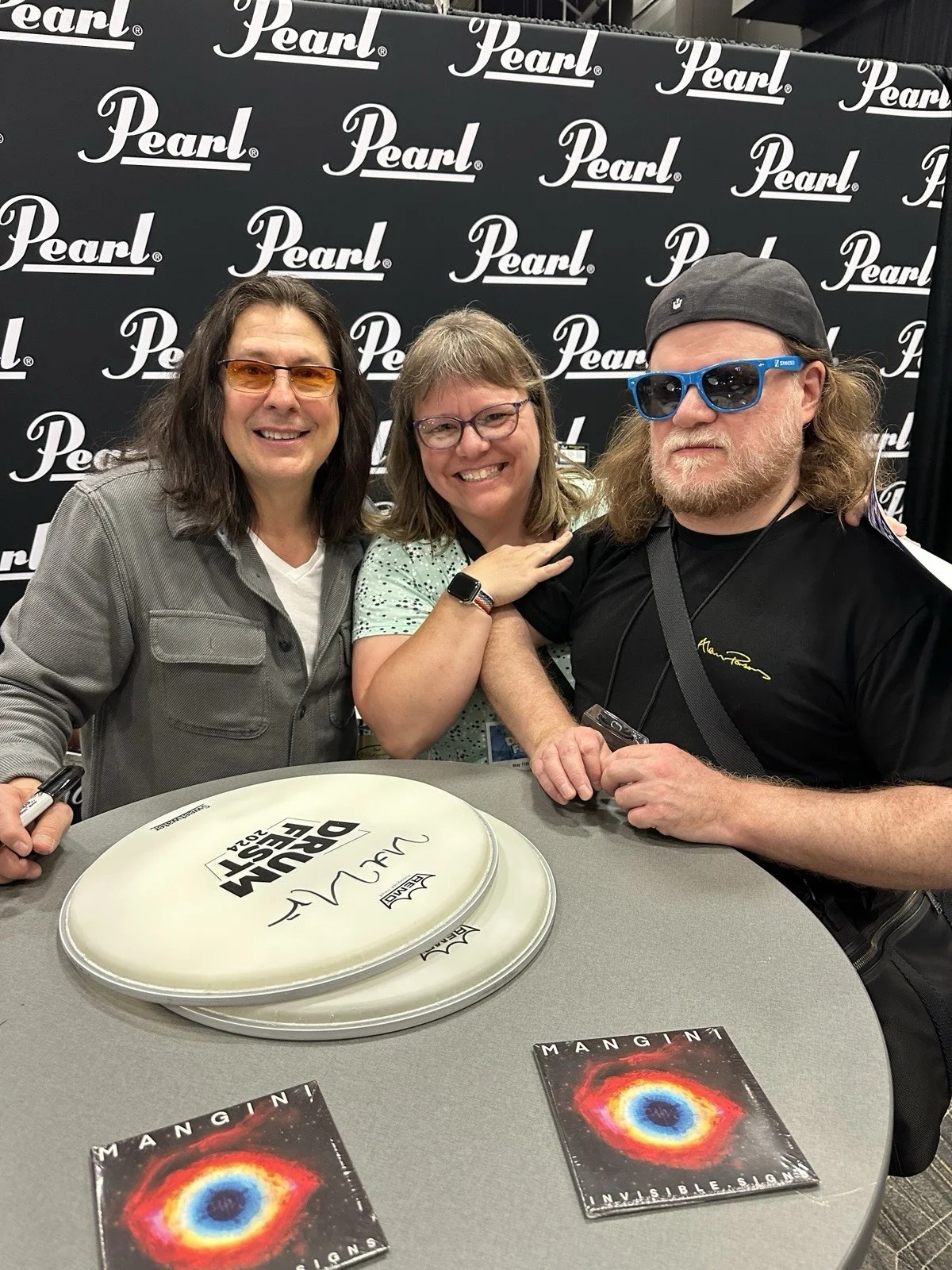 Mike Mangini Autographed Drum Head Sweetwater Drum Fest 2024 Reno, изображение 2