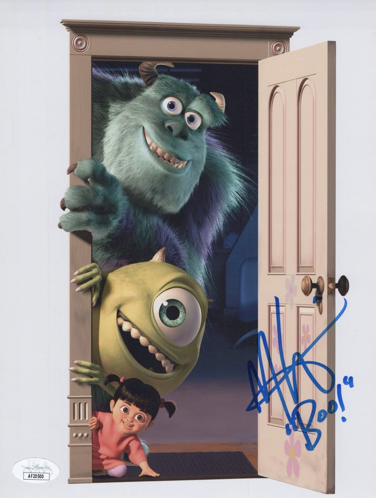 MARY GIBBS — MARY GIBBS Authentic Hand-Signed "MONSTERS INC~ BOO" 8x10 Photo (JSA COA)