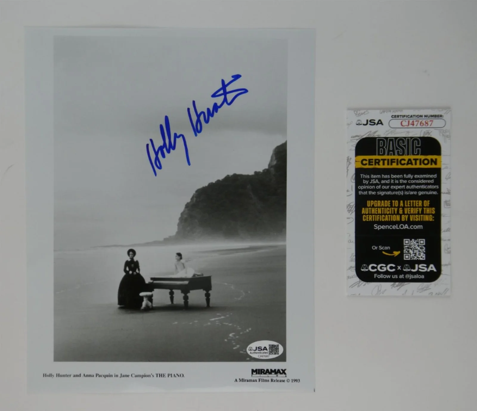 Holly Hunter — Holly Hunter Signed B&W 8x10 Promo Photo The Piano Autographed JSA COA
