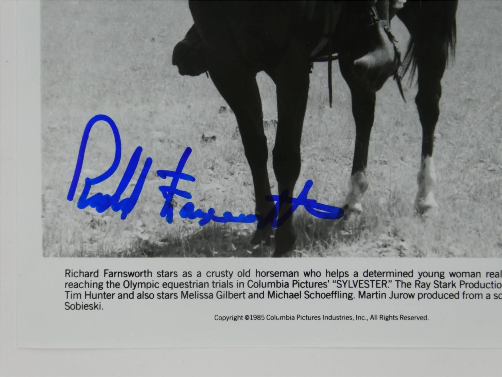 Richard Farnsworth — Richard Farnsworth Signed B&W 8x10 Promo Photo Sylvester Autographed JSA COA, изображение 3