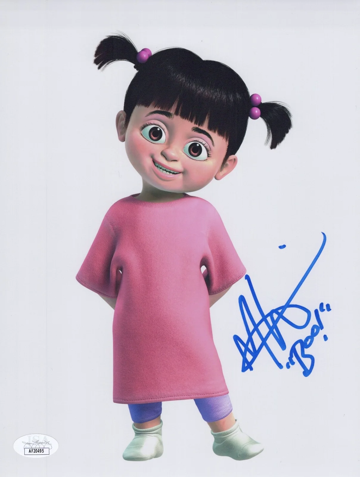 MARY GIBBS — MARY GIBBS Authentic Hand-Signed "MONSTERS INC~ BOO" 8x10 Photo (JSA COA)