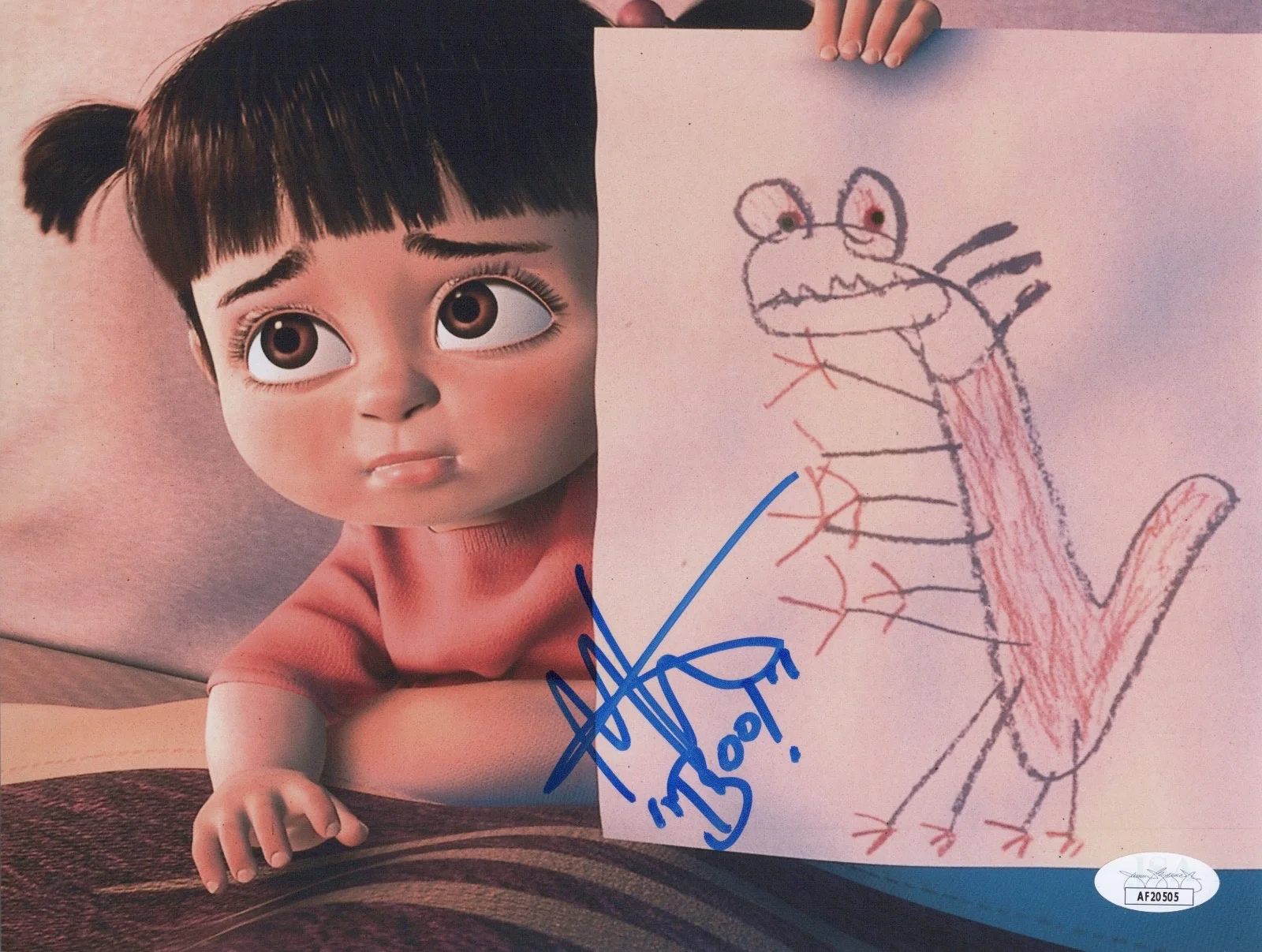 MARY GIBBS — MARY GIBBS Authentic Hand-Signed "MONSTERS INC~ BOO" 8x10 Photo (JSA COA)