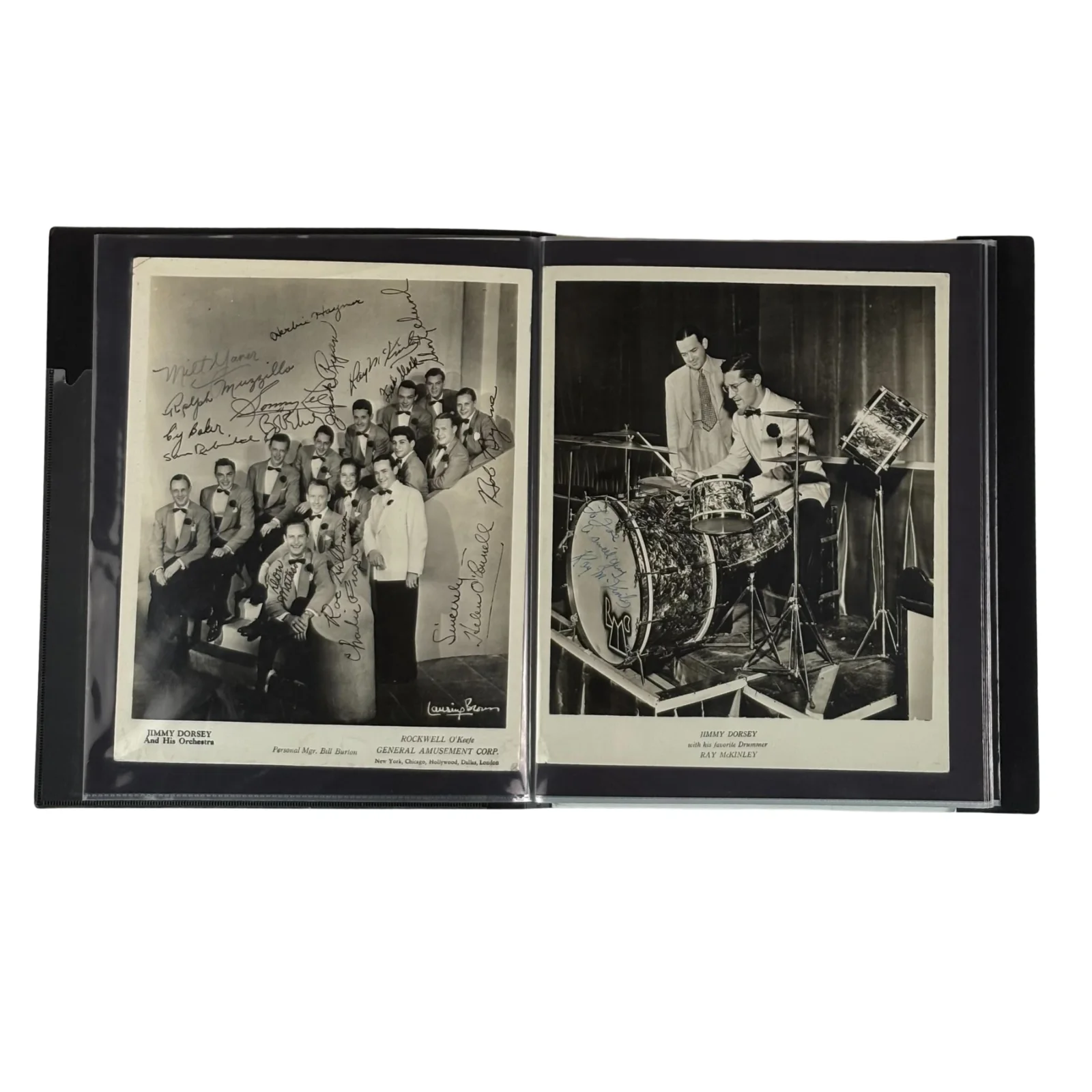 Big Band Autograph Photo Binder Jim Dorsey Krupa James Barnet Teagarden More, изображение 3