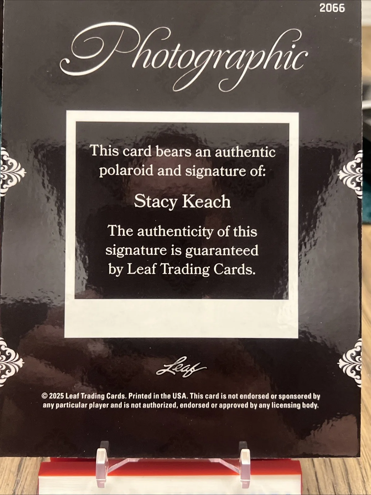 2025 Leaf Photographic Stacy Keach Autograph 1/1, image 4