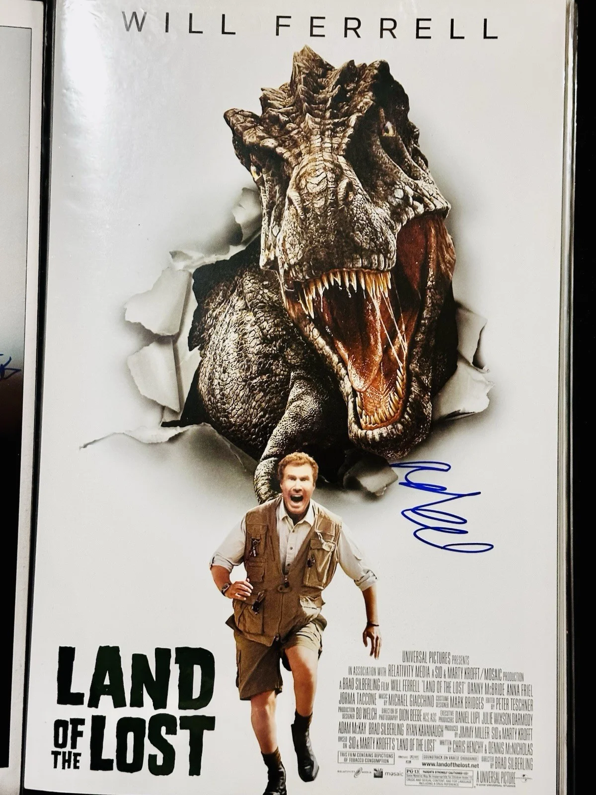 Will Ferrell — Will Ferrell Signed Land Of The Lost 11x17 Original Poster. Anchorman