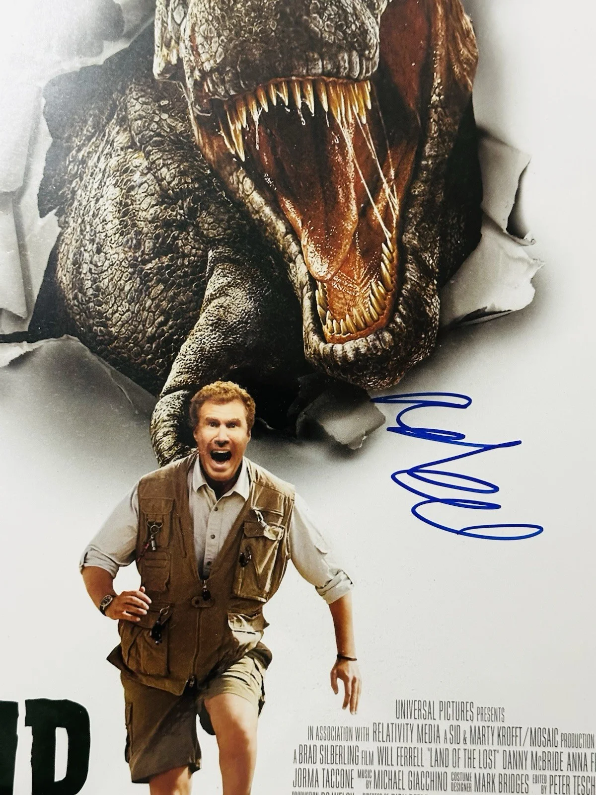 Will Ferrell — Will Ferrell Signed Land Of The Lost 11x17 Original Poster. Anchorman, image 2