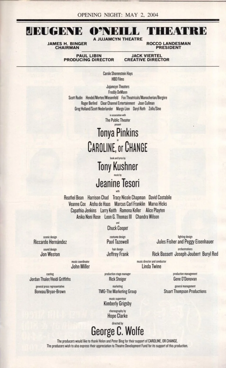 Cast — Caroline, or Change Signed Autographed Cast Playbill, image 3