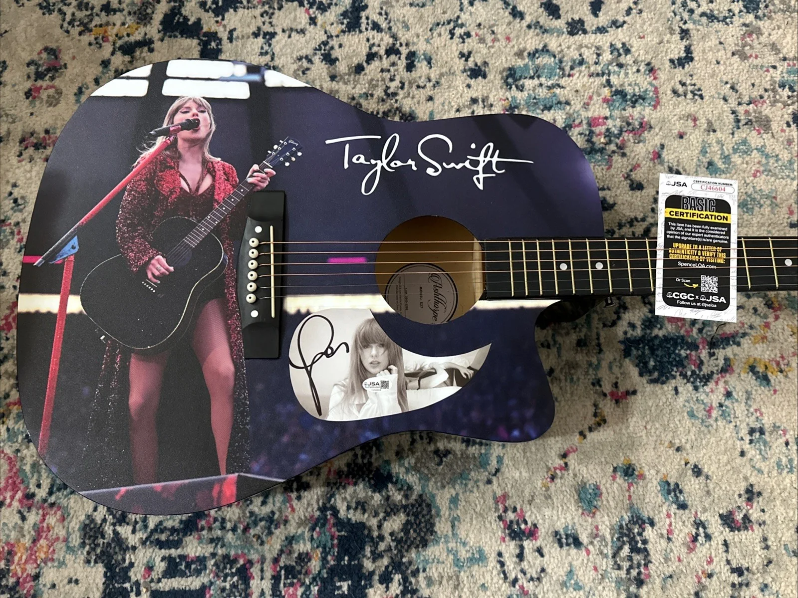 🚨 TAYLOR SWIFT Signed CUSTOM FULL SIZE Acoustic Guitar Country JSA FAST SHIP, image 3