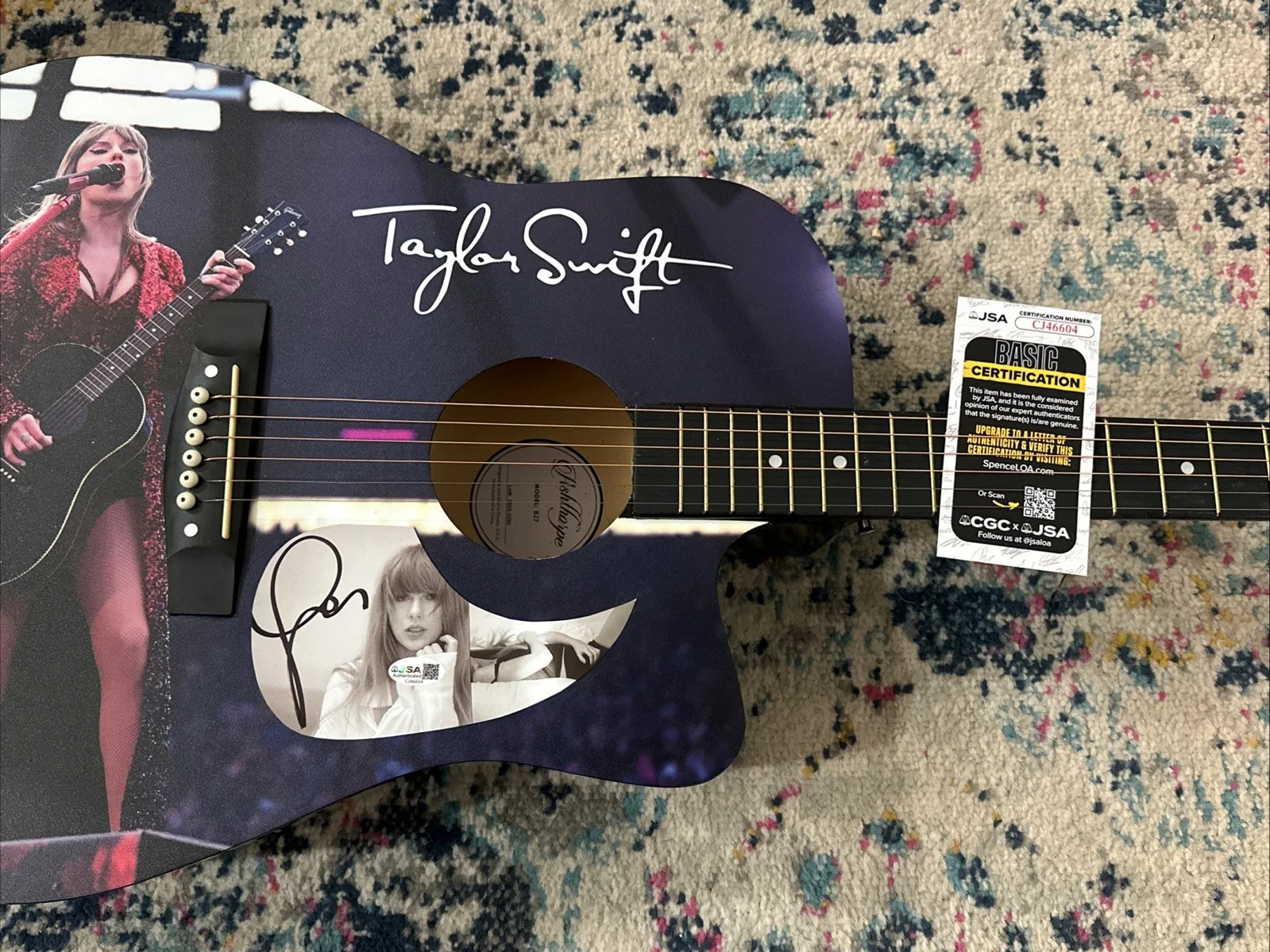 🚨 TAYLOR SWIFT Signed CUSTOM FULL SIZE Acoustic Guitar Country JSA FAST SHIP, image 4