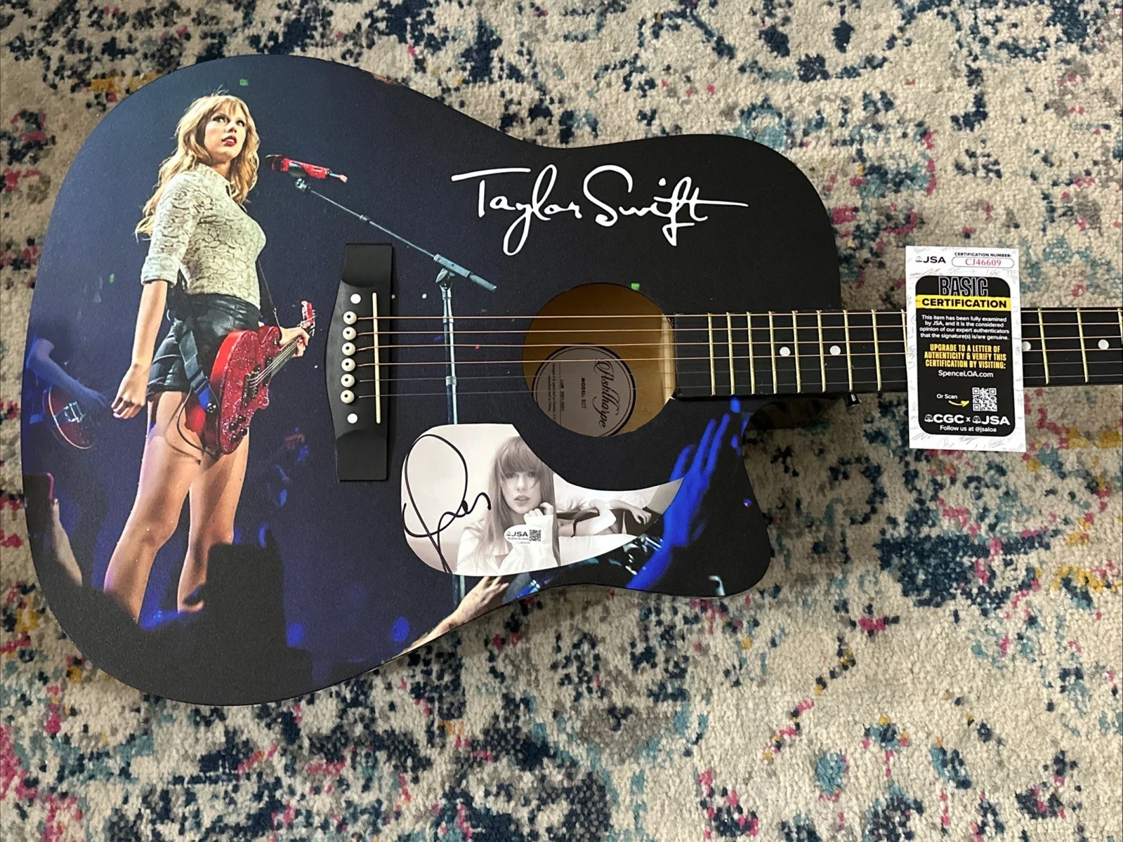 🚨 TAYLOR SWIFT Signed CUSTOM FULL SIZE Acoustic Guitar Country JSA FAST SHIP, image 2