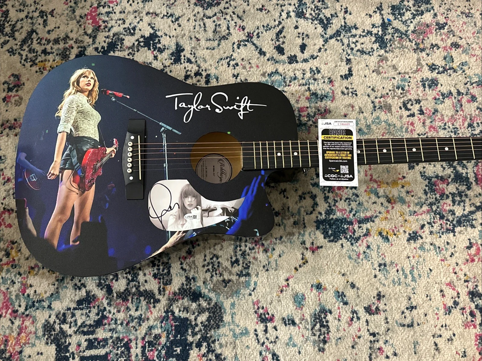🚨 TAYLOR SWIFT Signed CUSTOM FULL SIZE Acoustic Guitar Country JSA FAST SHIP, image 3