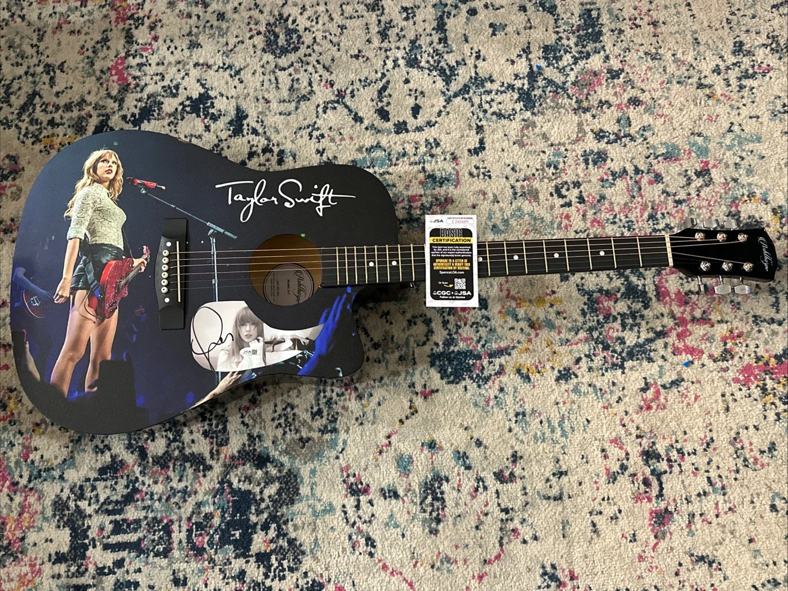 🚨 TAYLOR SWIFT Signed CUSTOM FULL SIZE Acoustic Guitar Country JSA FAST SHIP, image 4