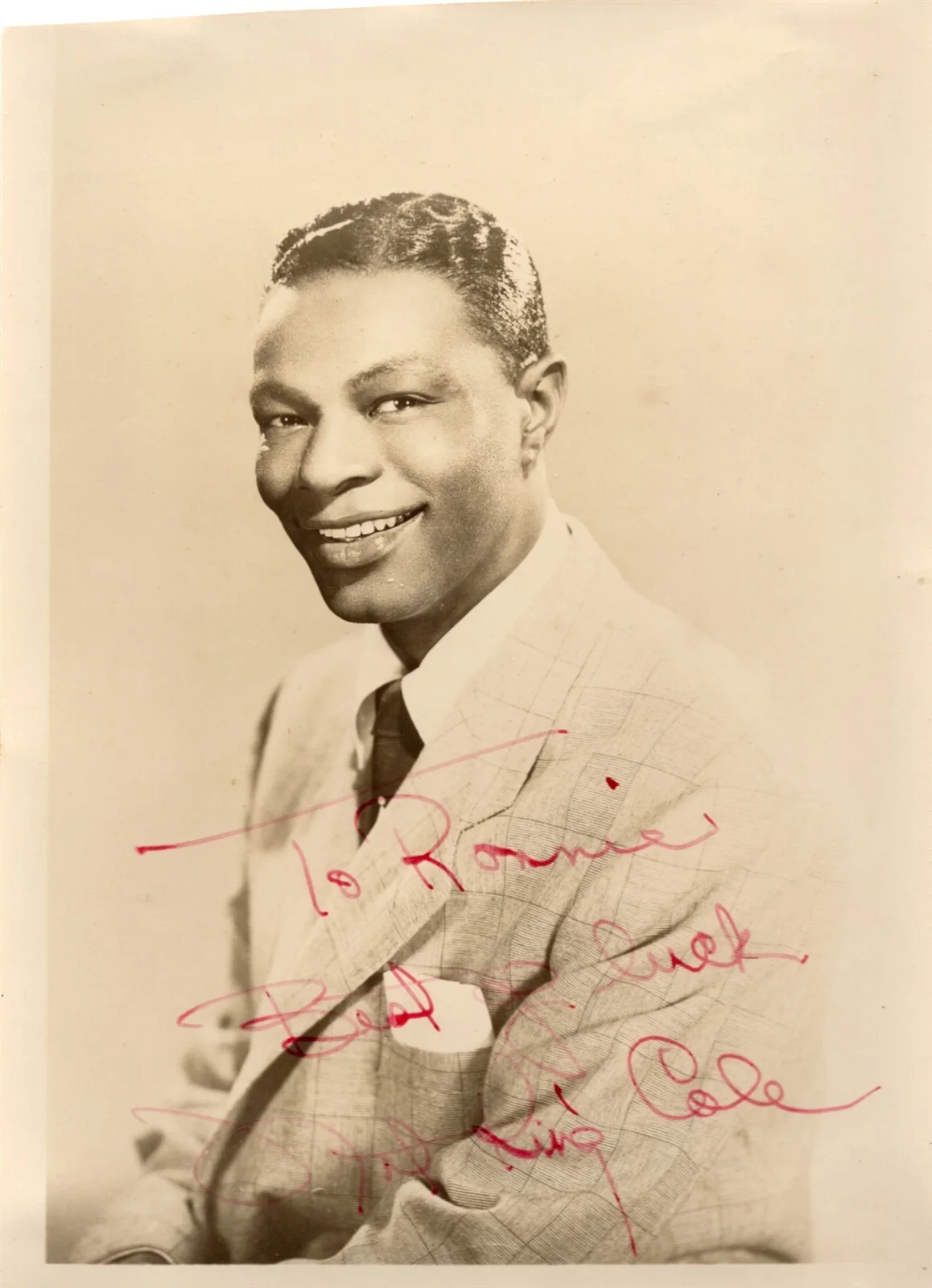 Nat King Cole — NAT KING COLE Autographed 5x7 Photo PSA/DNA LOA Unforgettable