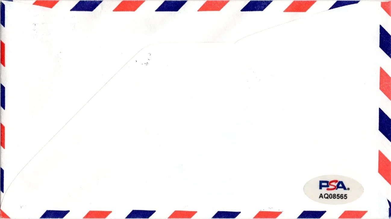 Gene Cernan, Ronald Evans, Harrison Schmitt — GENE CERNAN RON EVANS HARRISON SCHMITT Autographed Official APOLLO XVII Envelope, image 2
