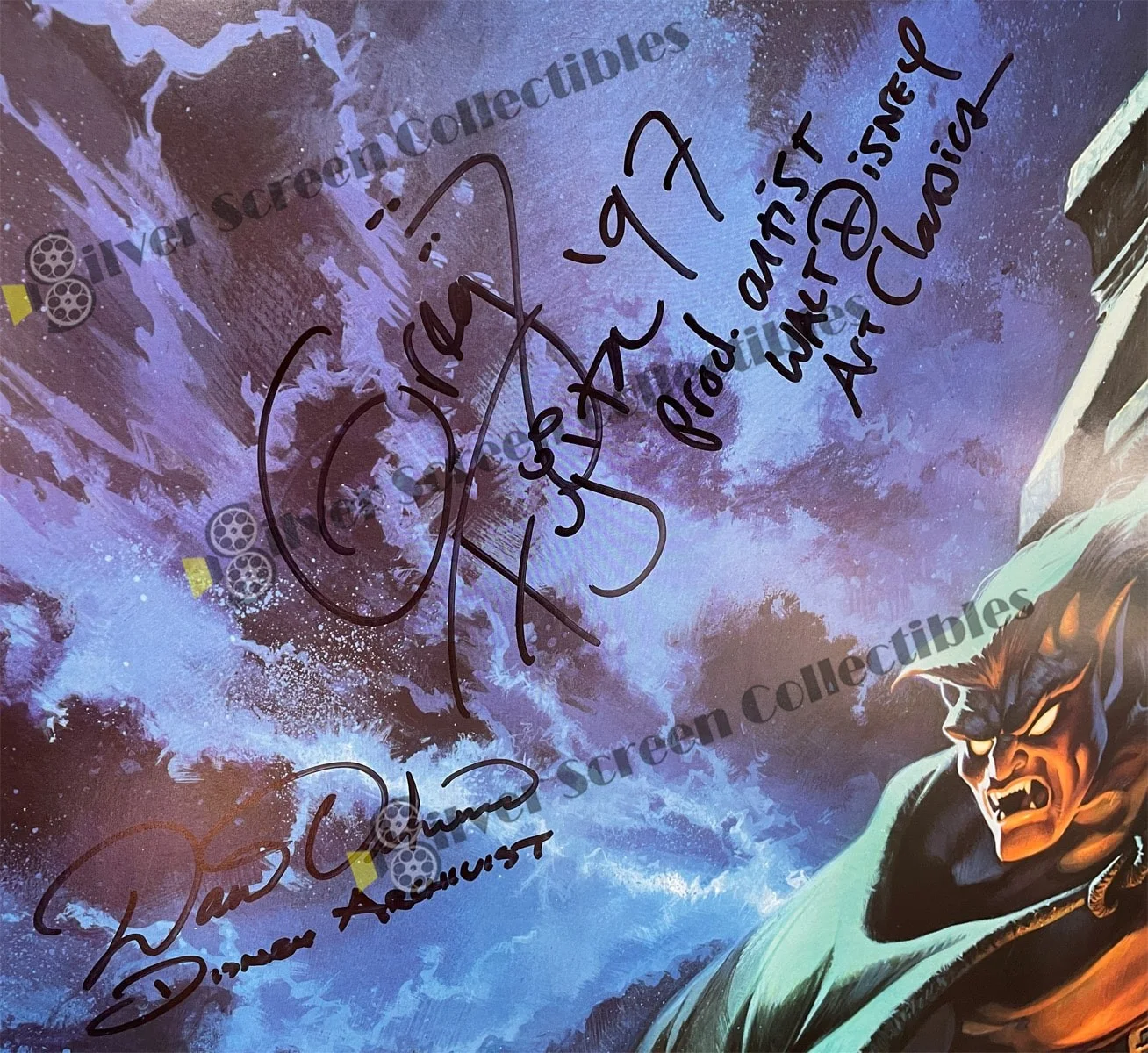 Gargoyles (1994–1997) - Signed (TV) One Sheet Poster (27" x 41"), изображение 2