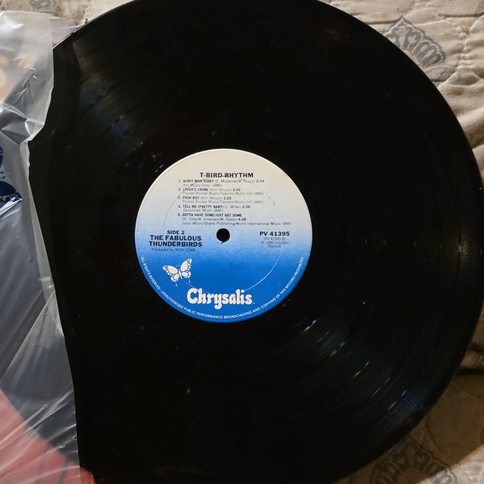 The Fabulous Thunderbirds T-Bird Rhythm Vinyl LP Chrysalis PV 41395 Signed, изображение 2