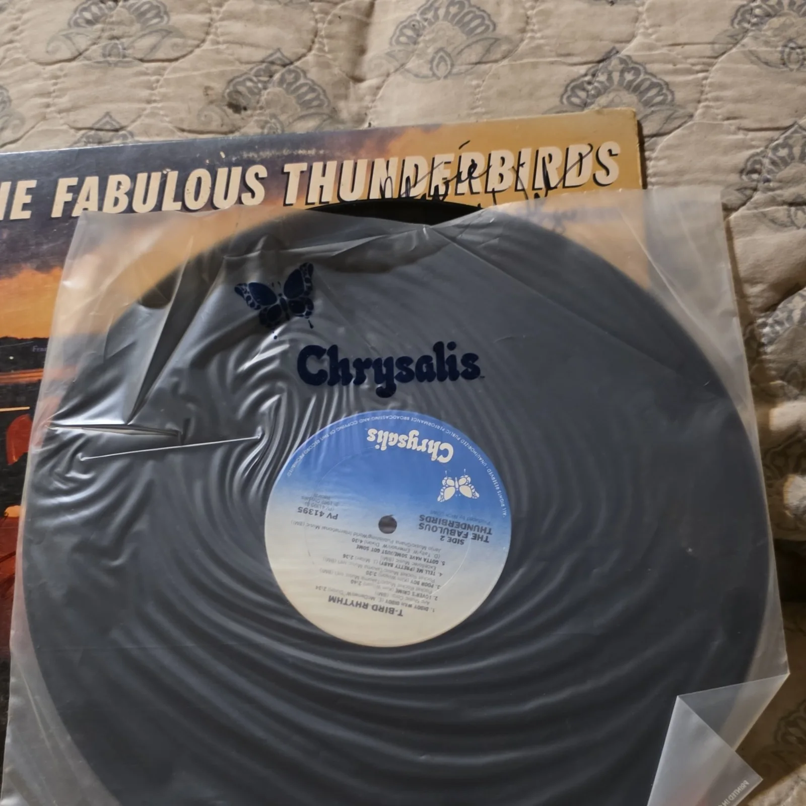 The Fabulous Thunderbirds T-Bird Rhythm Vinyl LP Chrysalis PV 41395 Signed, изображение 4