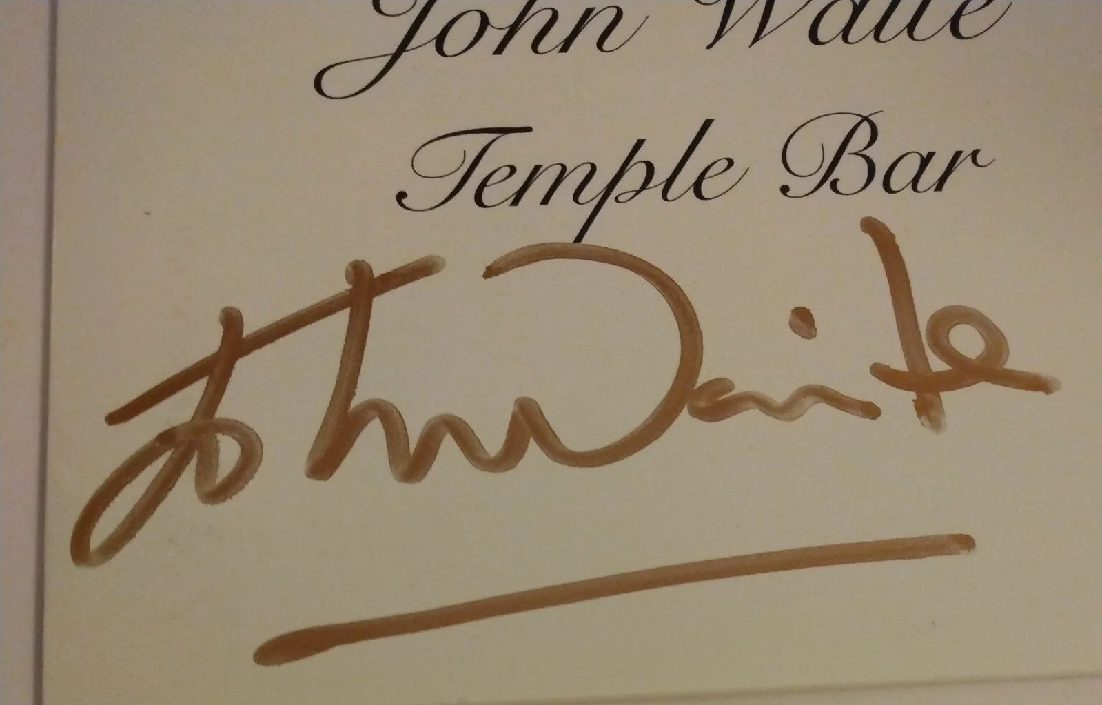 john waite temple bar - signed - autographed - compact disc, image 2