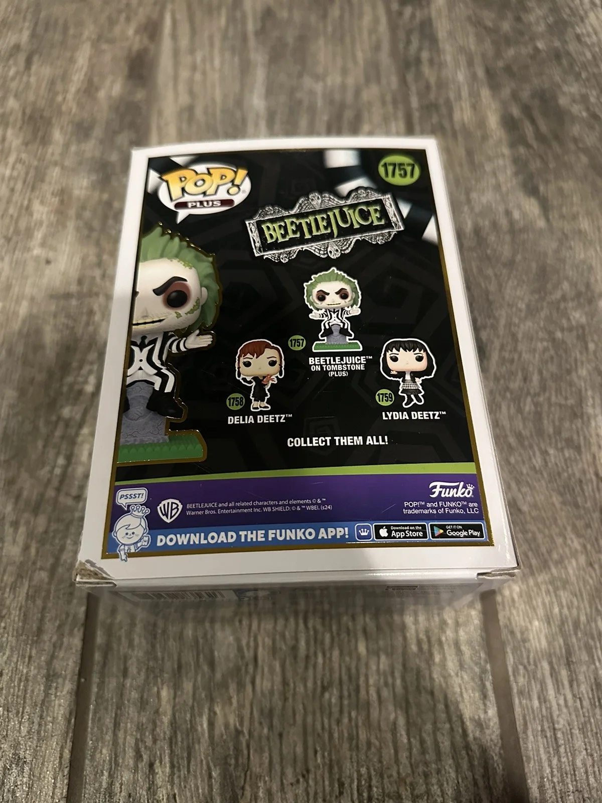 MICHAEL KEATON SIGNED BEETLEJUICE FUNKO POP PSA/DNA COA AUTOGRAPHED ON TOMBSTONE, изображение 4