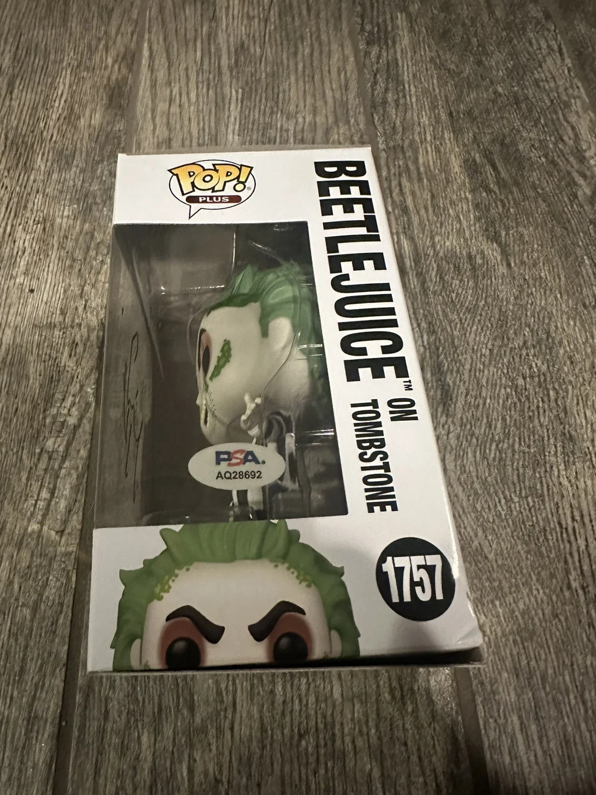MICHAEL KEATON SIGNED BEETLEJUICE FUNKO POP PSA/DNA COA AUTOGRAPHED ON TOMBSTONE, изображение 5