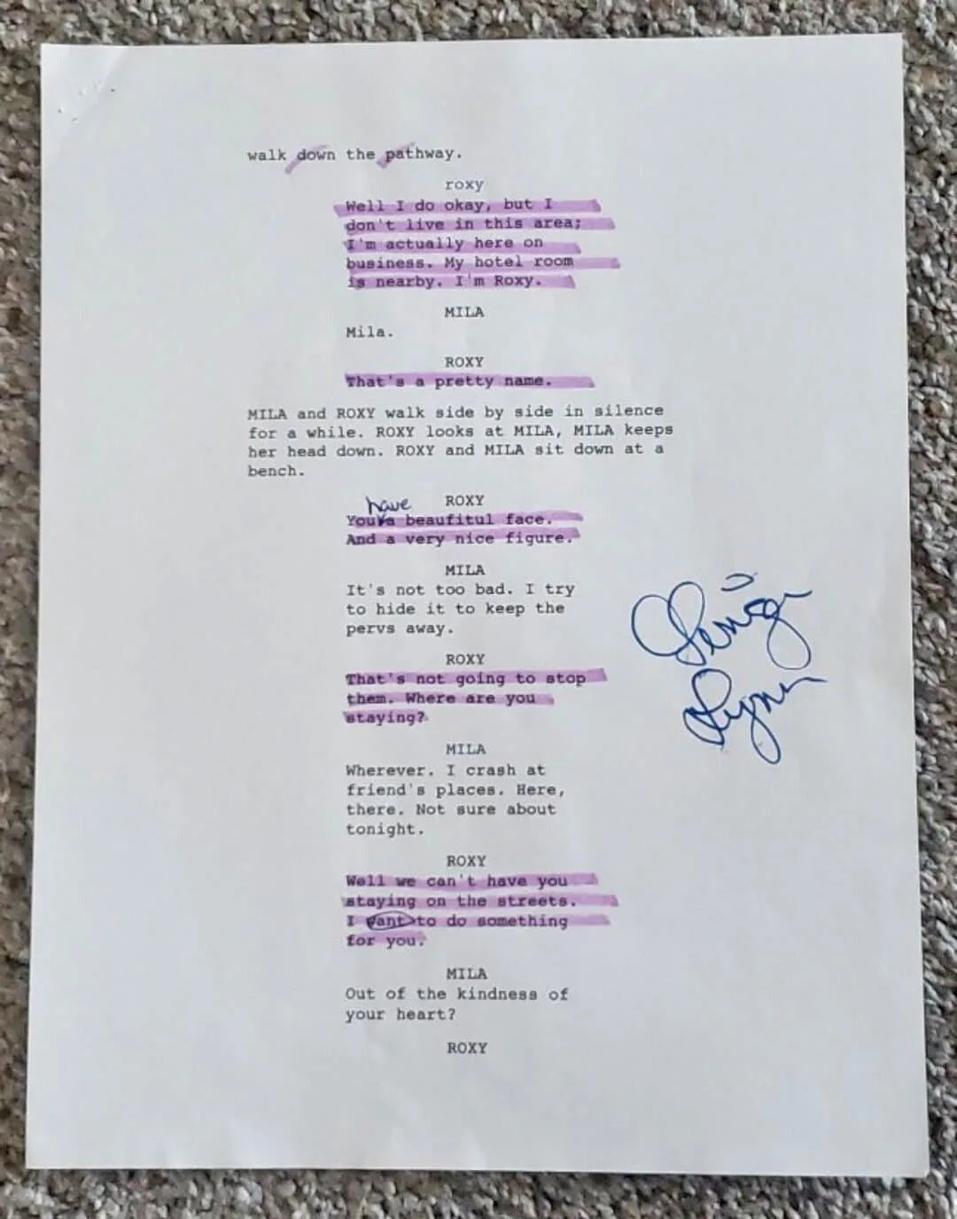 GINGER LYNN: Streets of Vengeance Script Side Signed 1/1, image 2
