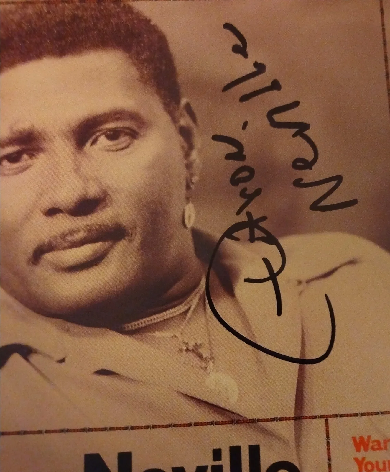aaron neville - warm your heart - signed - autographed - compact disc, image 2
