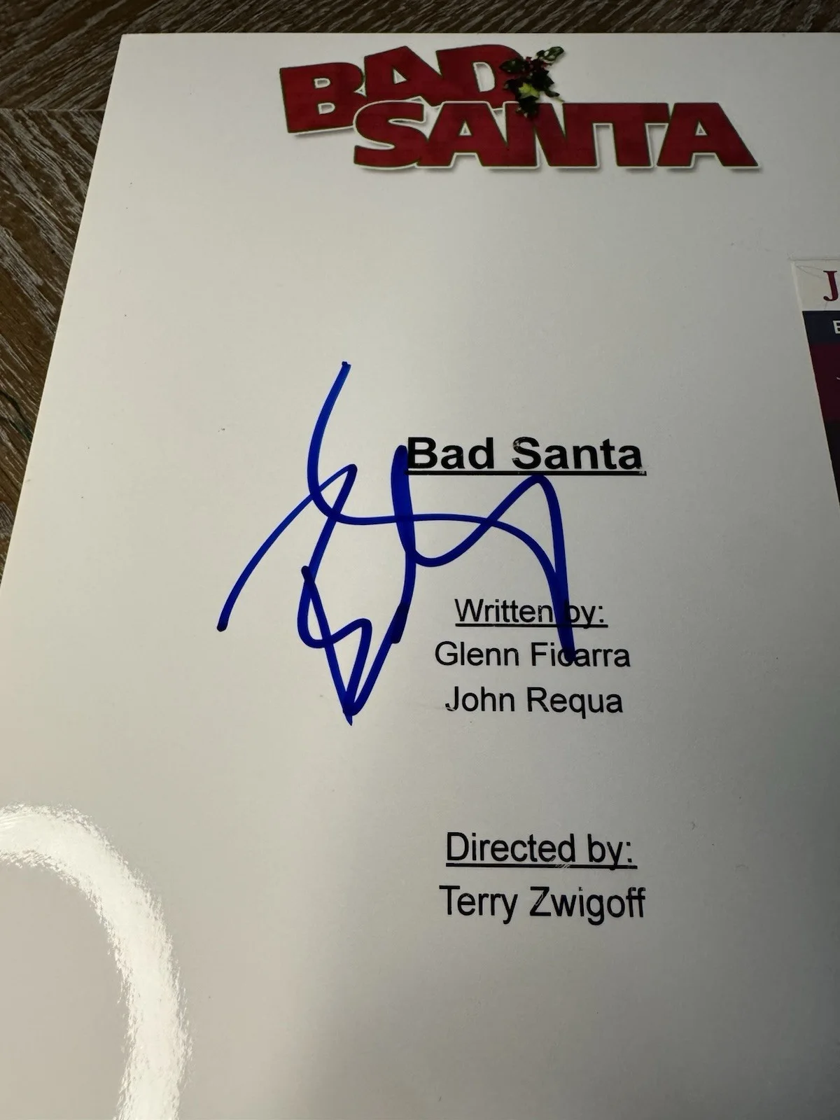 Billy Bob Thornton Signed Bad Santa Script Cover JSA Certified Autograph AB31956, image 2