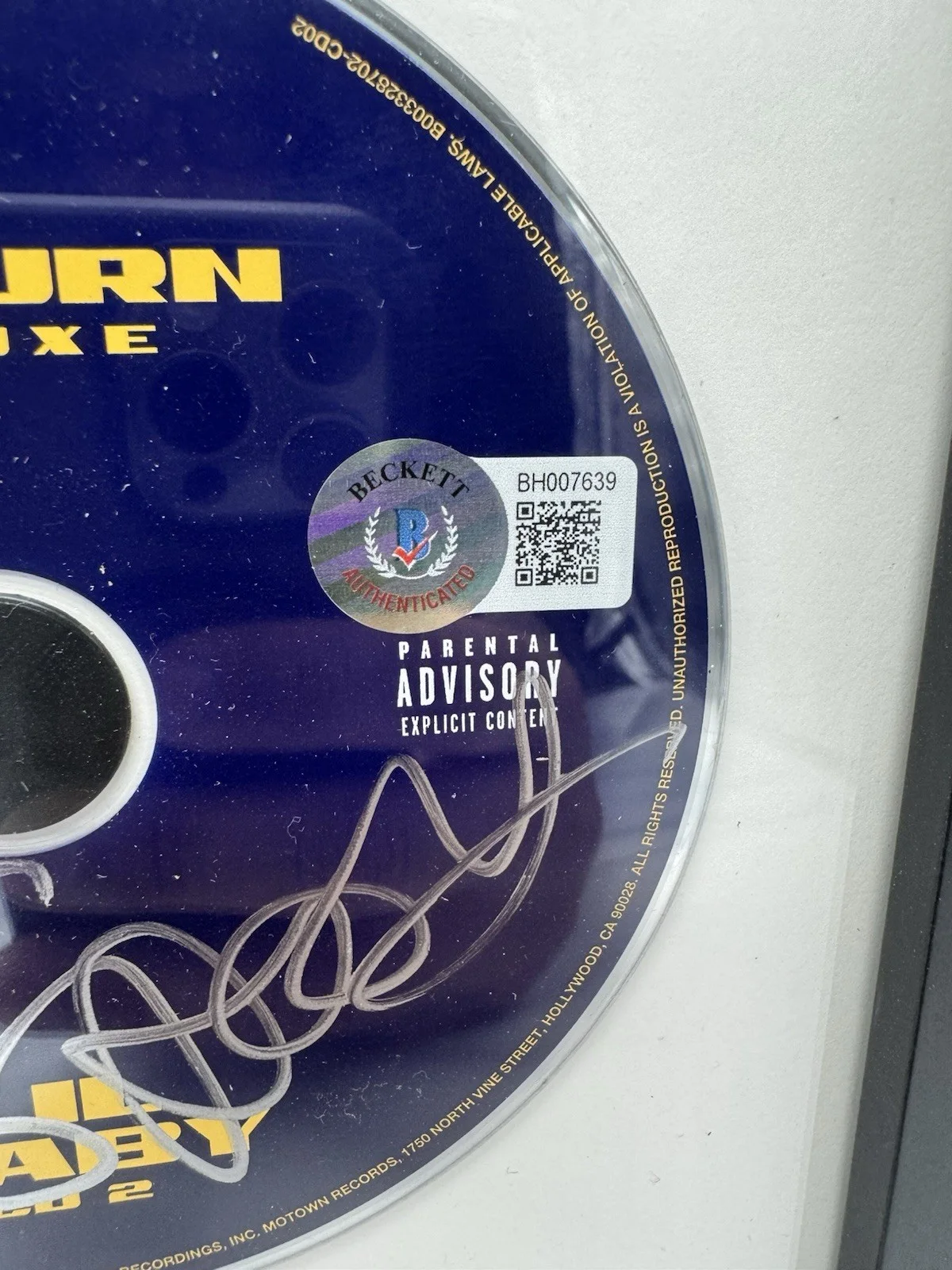 Lil Baby Autograph Signed My Turn Deluxe CD Framed Emotionally Scarred PROOF COA, image 2