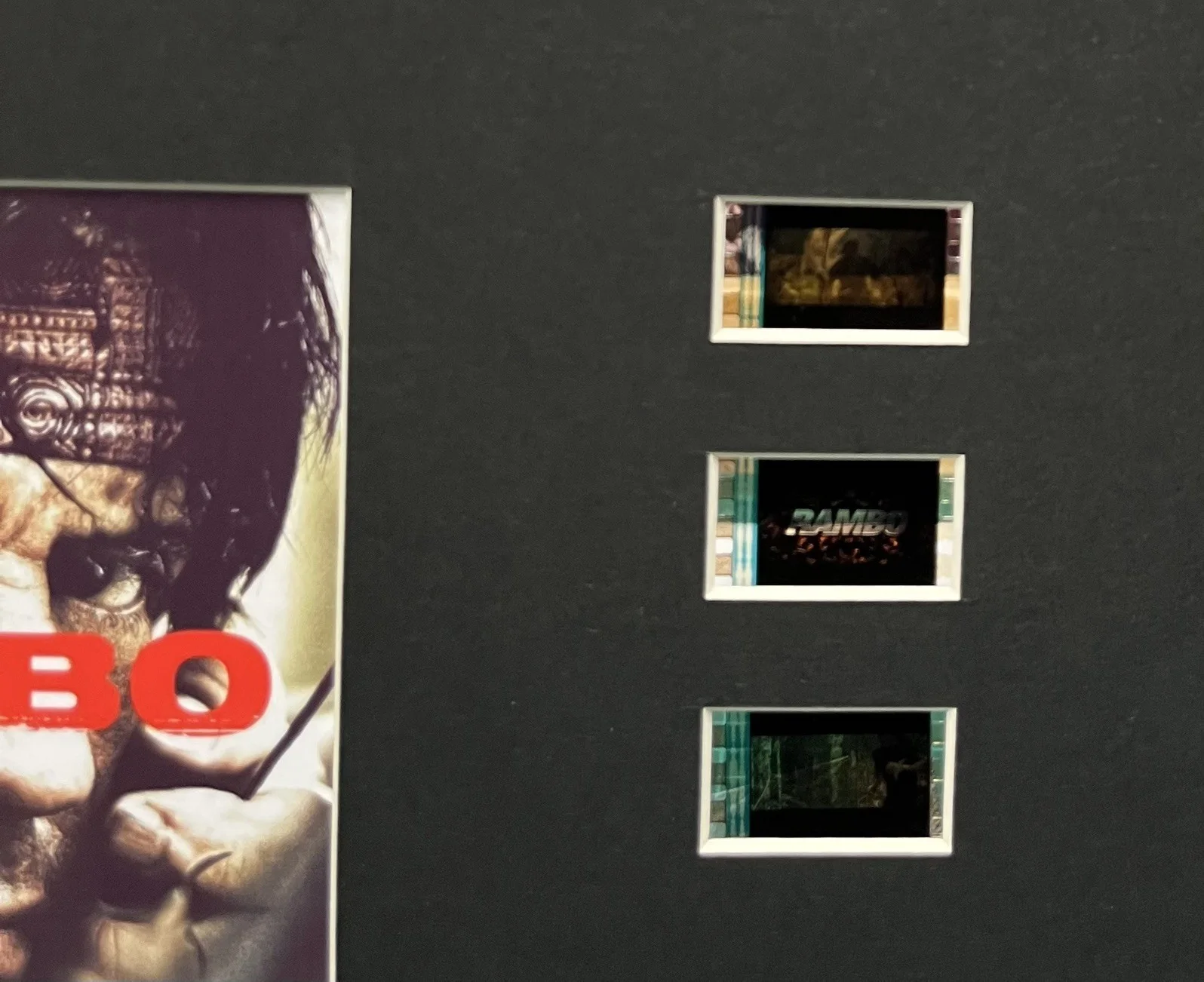 Stallone Rambo . 35mm Film Cell Mounted Display, image 2