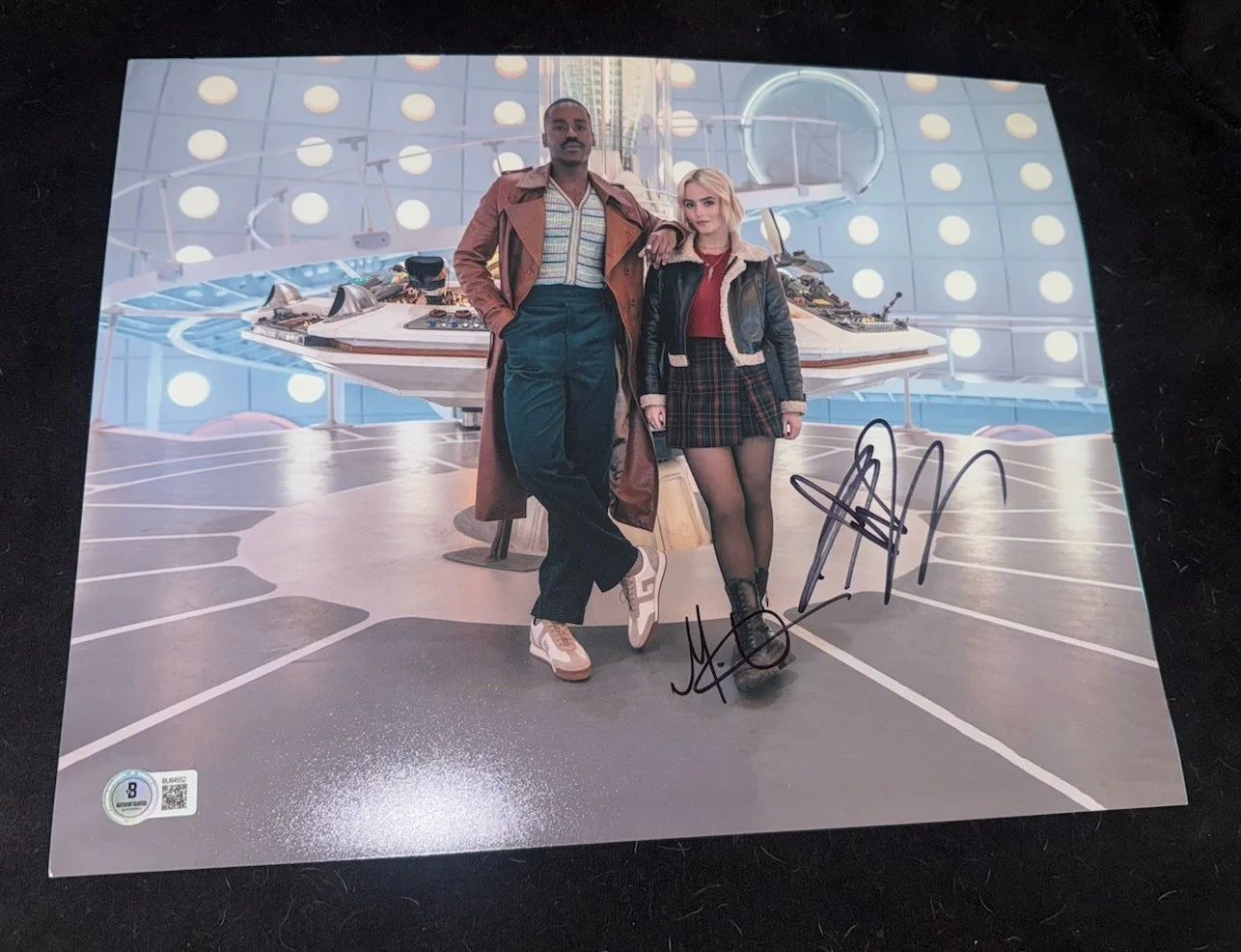 Ncuti Gatwa, Millie Gibson — Ncuti Gatwa signed 11x14 photo Doctor Who Millie Gibson posterRuby Sunday BAS