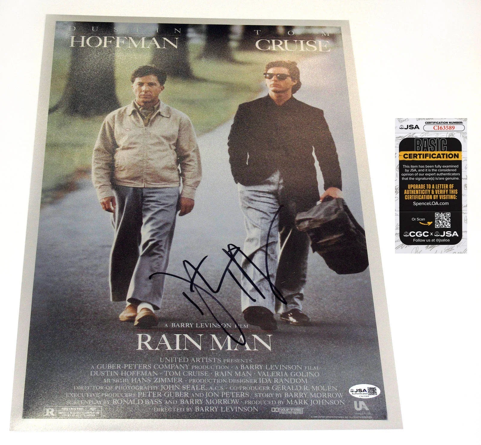 Dustin Hoffman — Dustin Hoffman signed "RAIN MAN" 12x18 Photo EXACT PROOF c Tom Cruise JSA COA, image 5