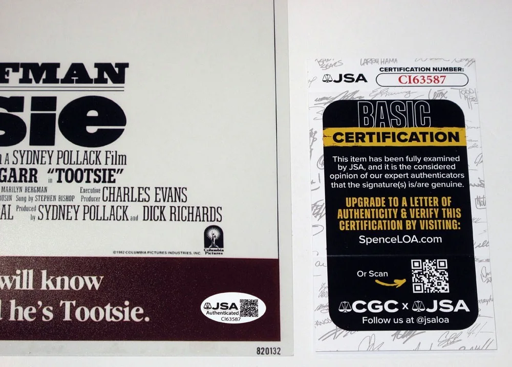 Dustin Hoffman — Dustin Hoffman signed "TOOTSIE" 12x18 Photo EXACT PROOF Autographed b JSA COA, изображение 3