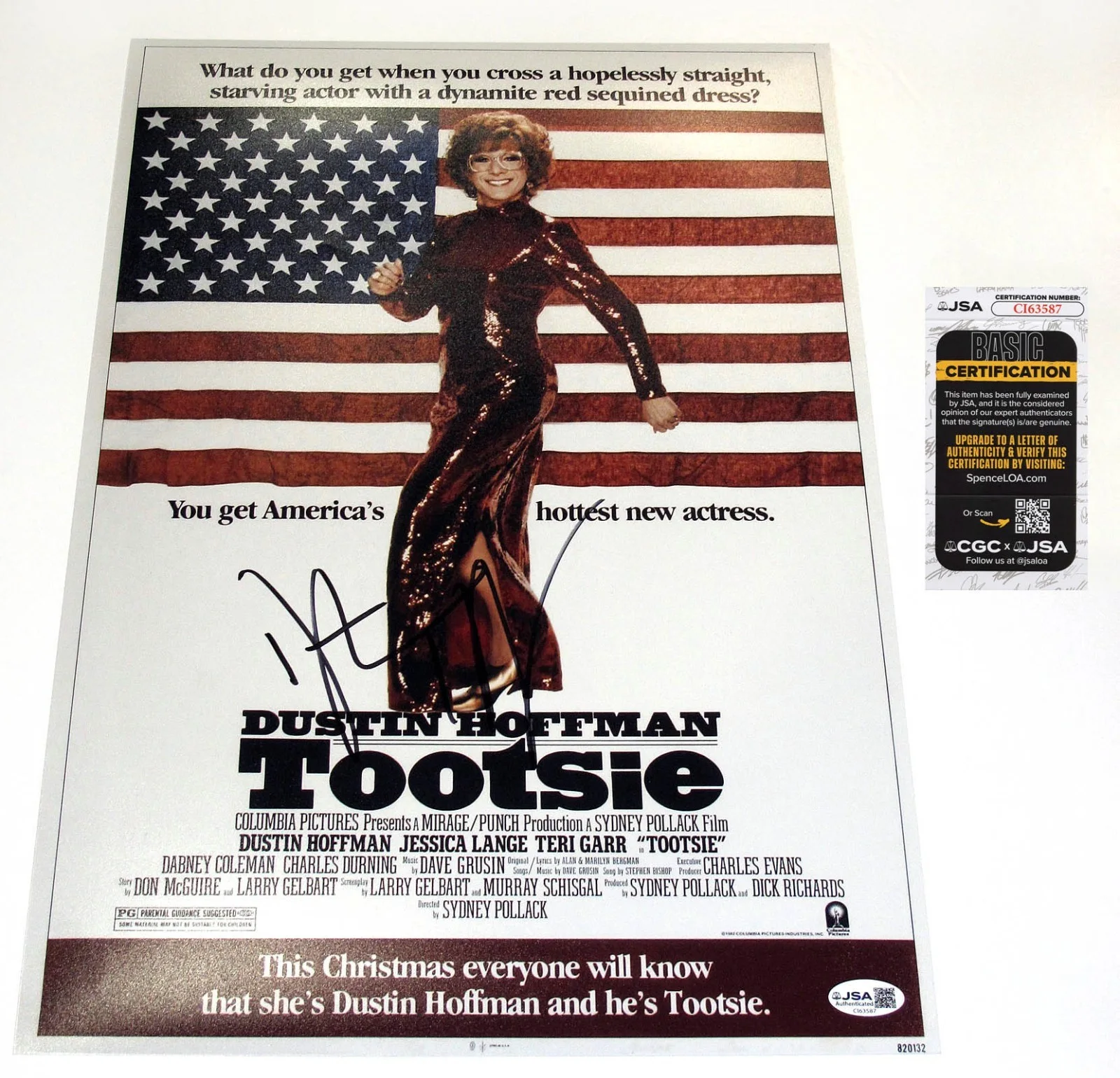 Dustin Hoffman — Dustin Hoffman signed "TOOTSIE" 12x18 Photo EXACT PROOF Autographed b JSA COA, изображение 5