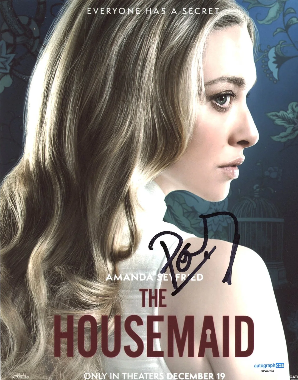 Paul Feig — Paul Feig signed "THE HOUSEMAID" 8x10 Photo EXT PROOF c Amanda Seyfried ACOA COA, image 4